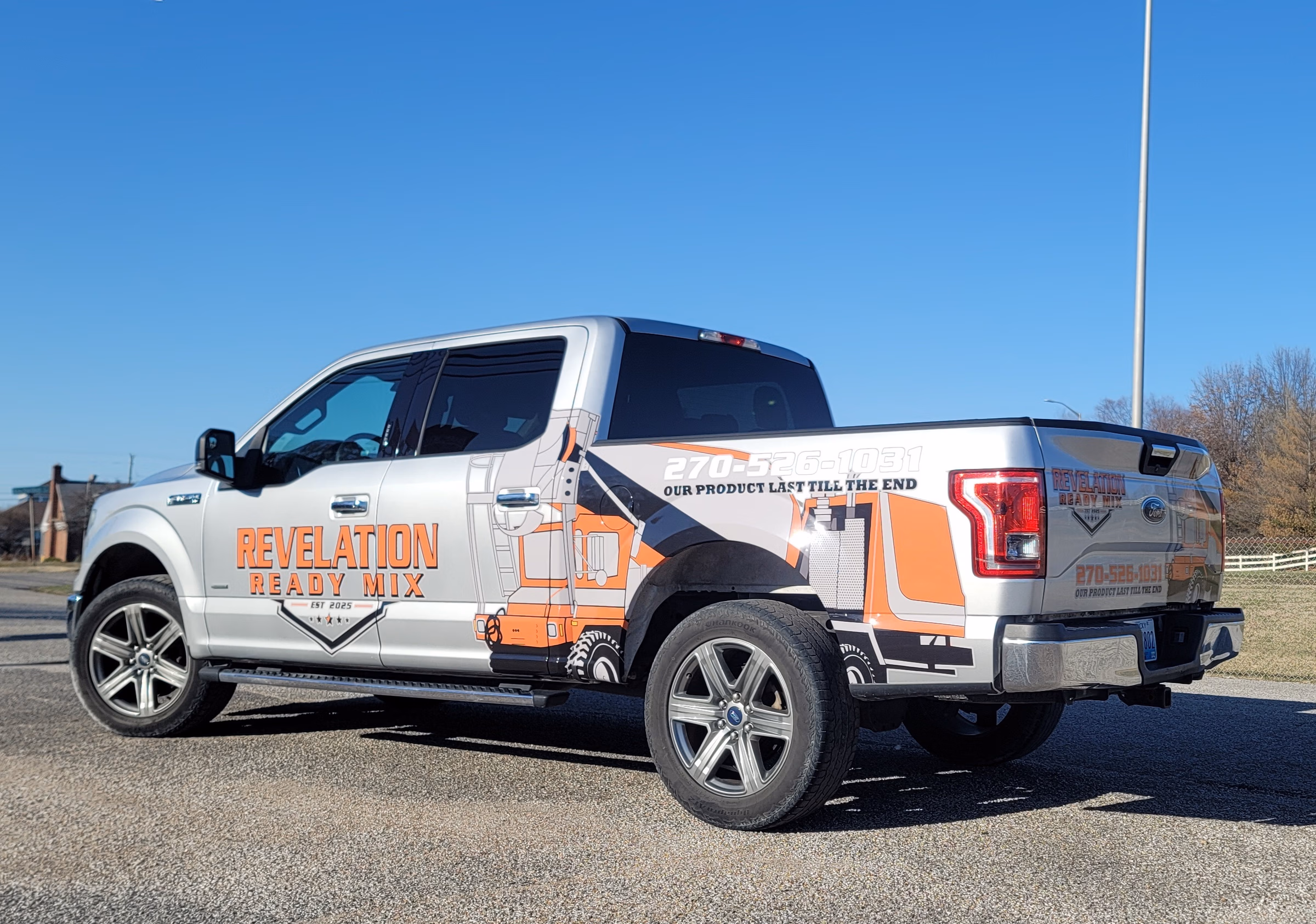 Revelation Ready Mix vehicle wrap in Morgantown, KY