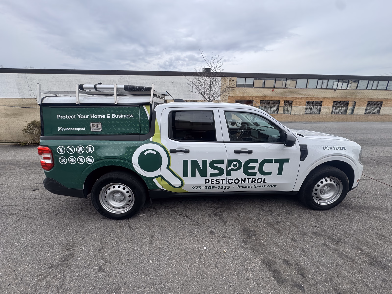 Inspect Pest Control vehicle wrap in Asbury Park, NJ