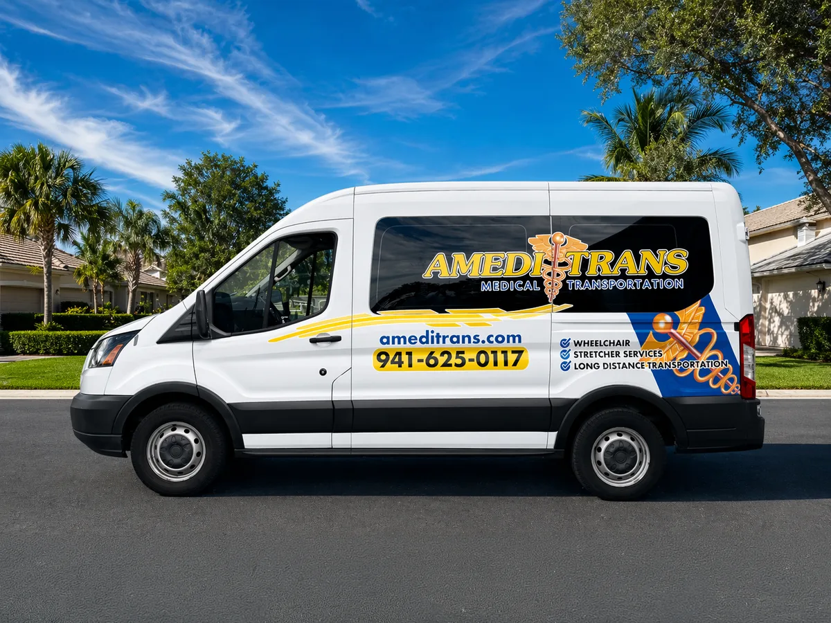 Spot graphics on a Ford Transit van in Port Charlotte, FL