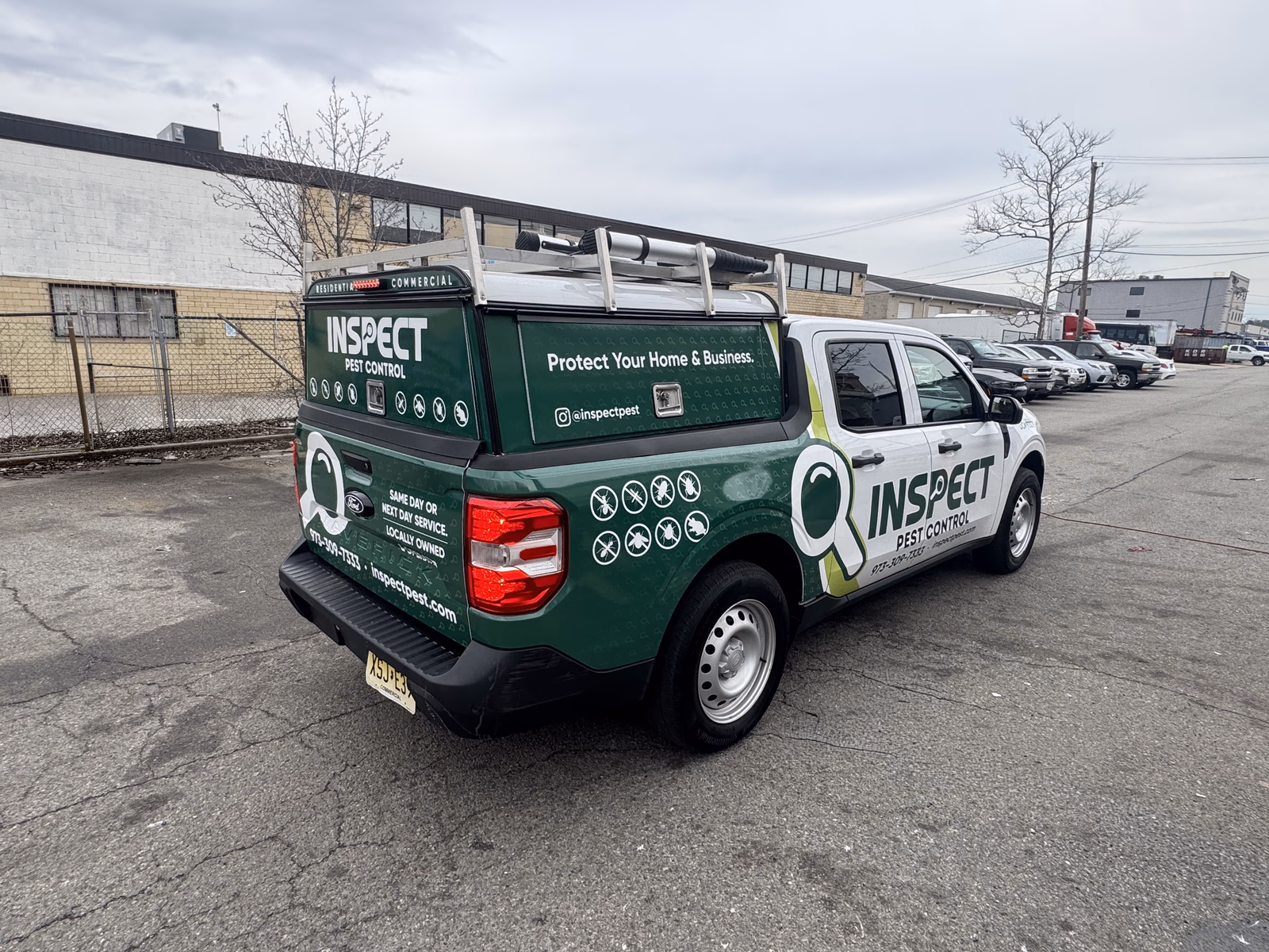 Inspect Pest Control vehicle wrap in Asbury Park, NJ