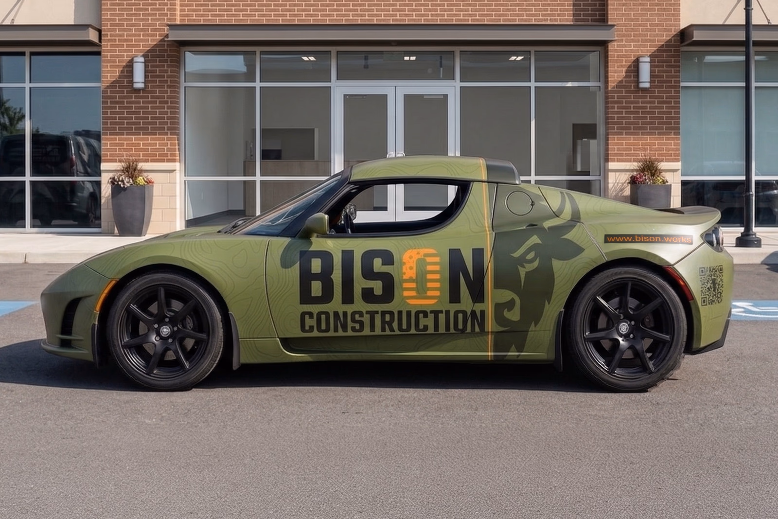 Bison Construction vehicle wrap