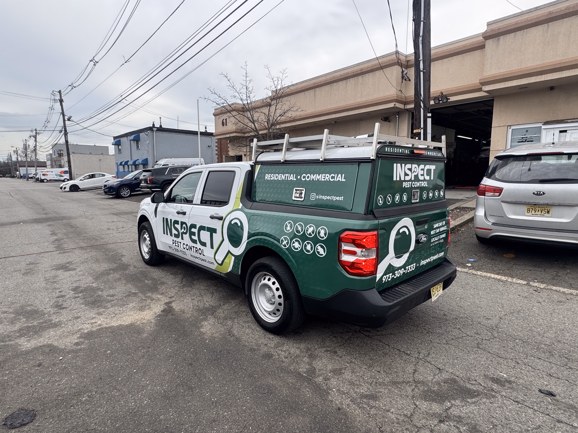 Inspect Pest Control vehicle wrap in Asbury Park, NJ