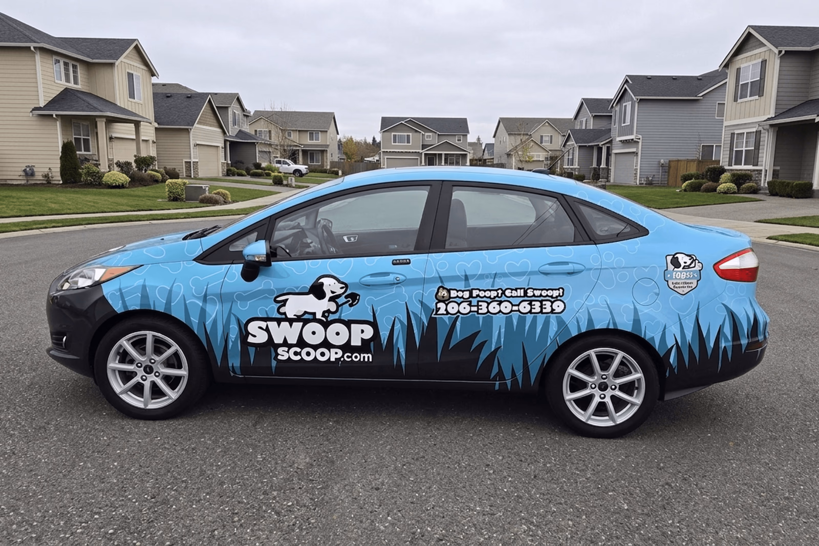 Swoop Scoop vehicle wrap in Seattle, WA