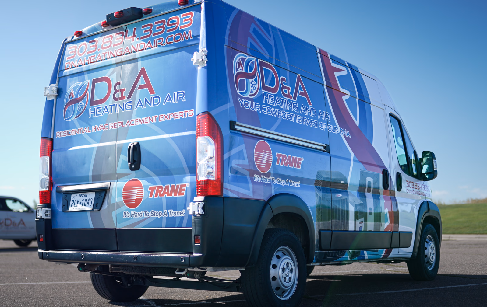 D&A Heating and Air vehicle wrap in Denver, CO