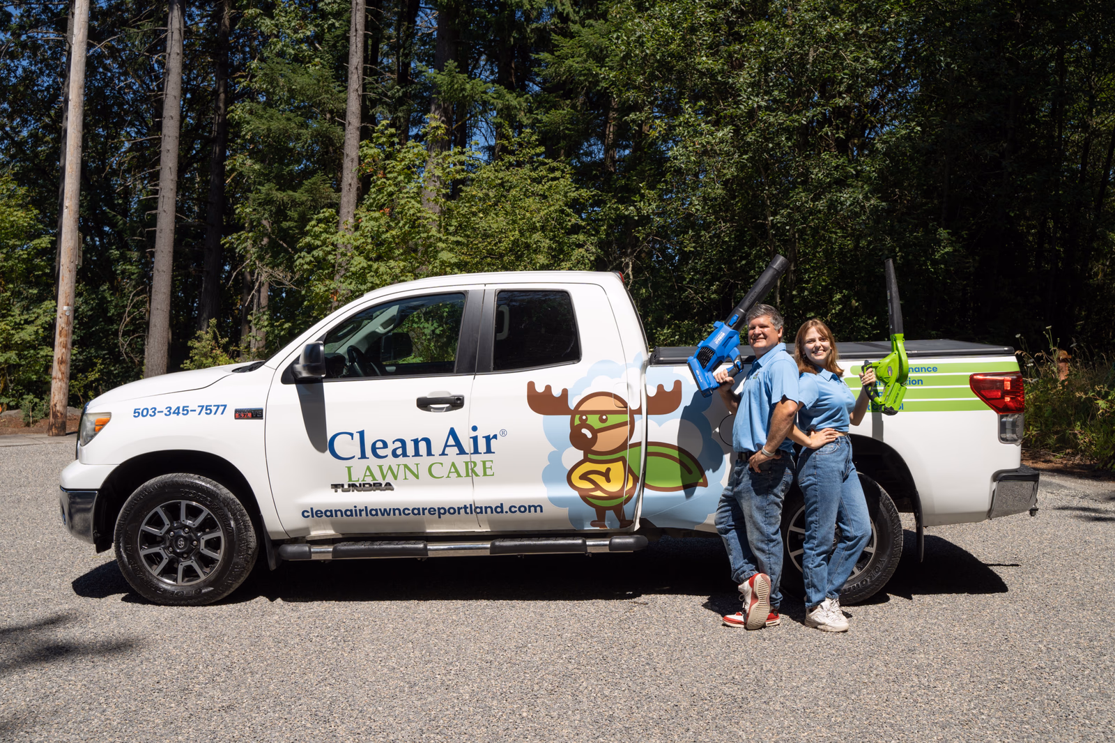 Clean Air Lawn Care vehicle wrap in Portland, OR