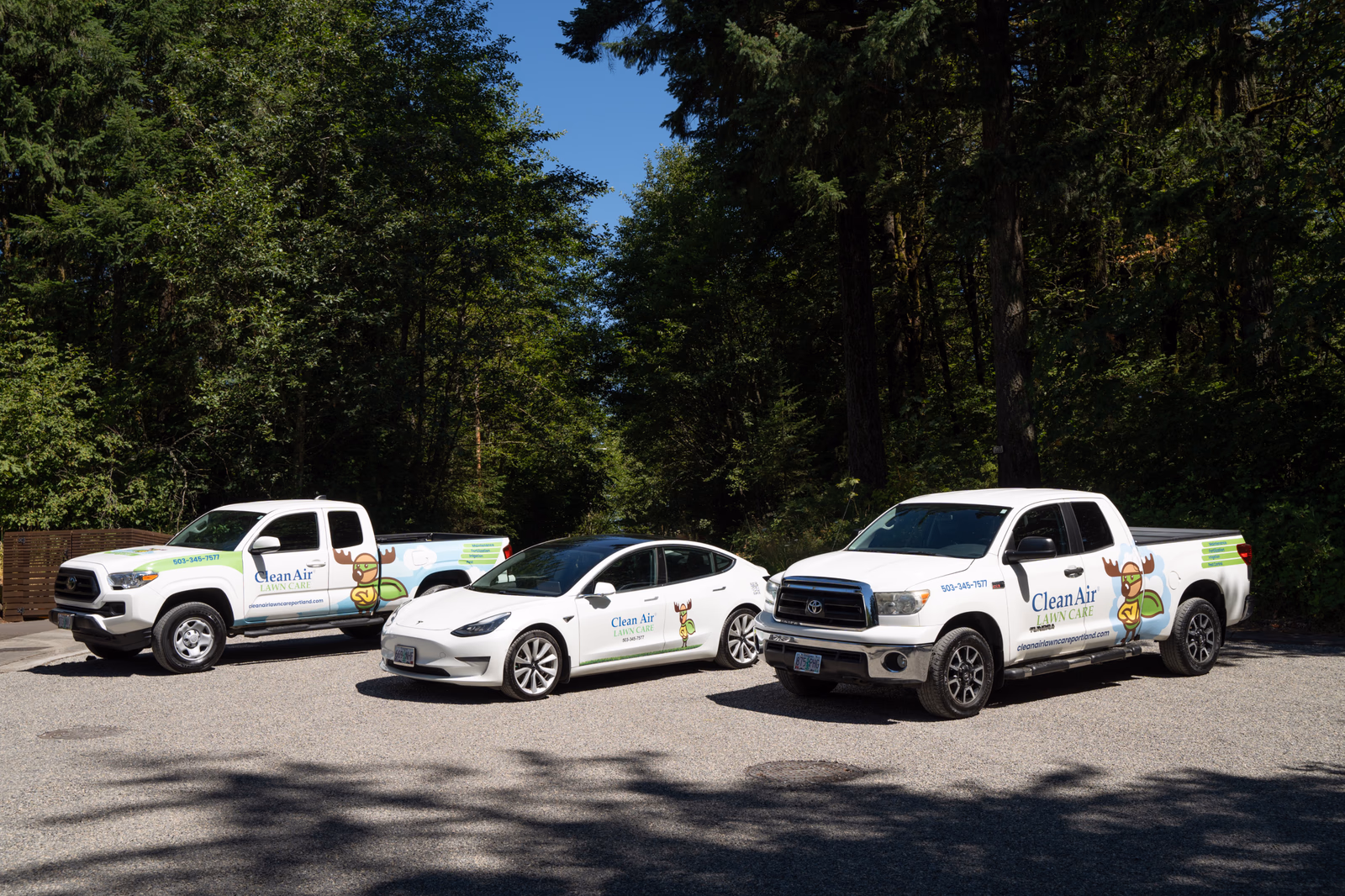 Clean Air Lawn Care vehicle wrap in Portland, OR