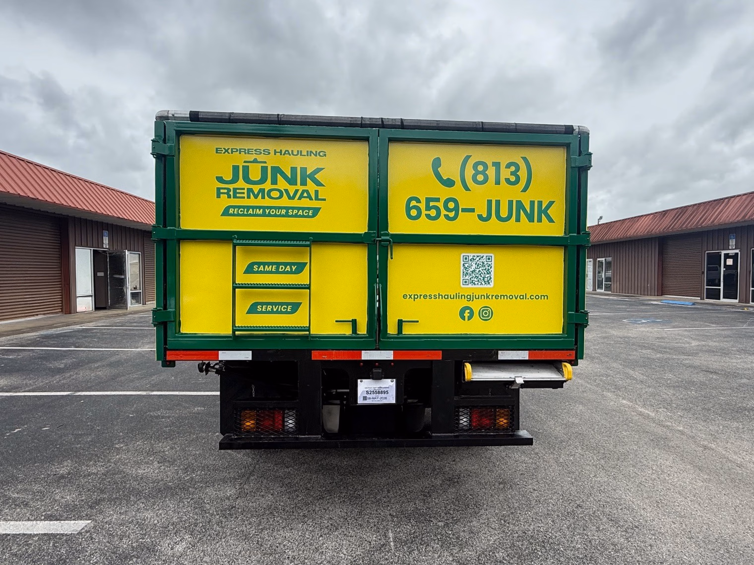 Express Hauling Junk Removal vehicle wrap in Zephyrhills, FL