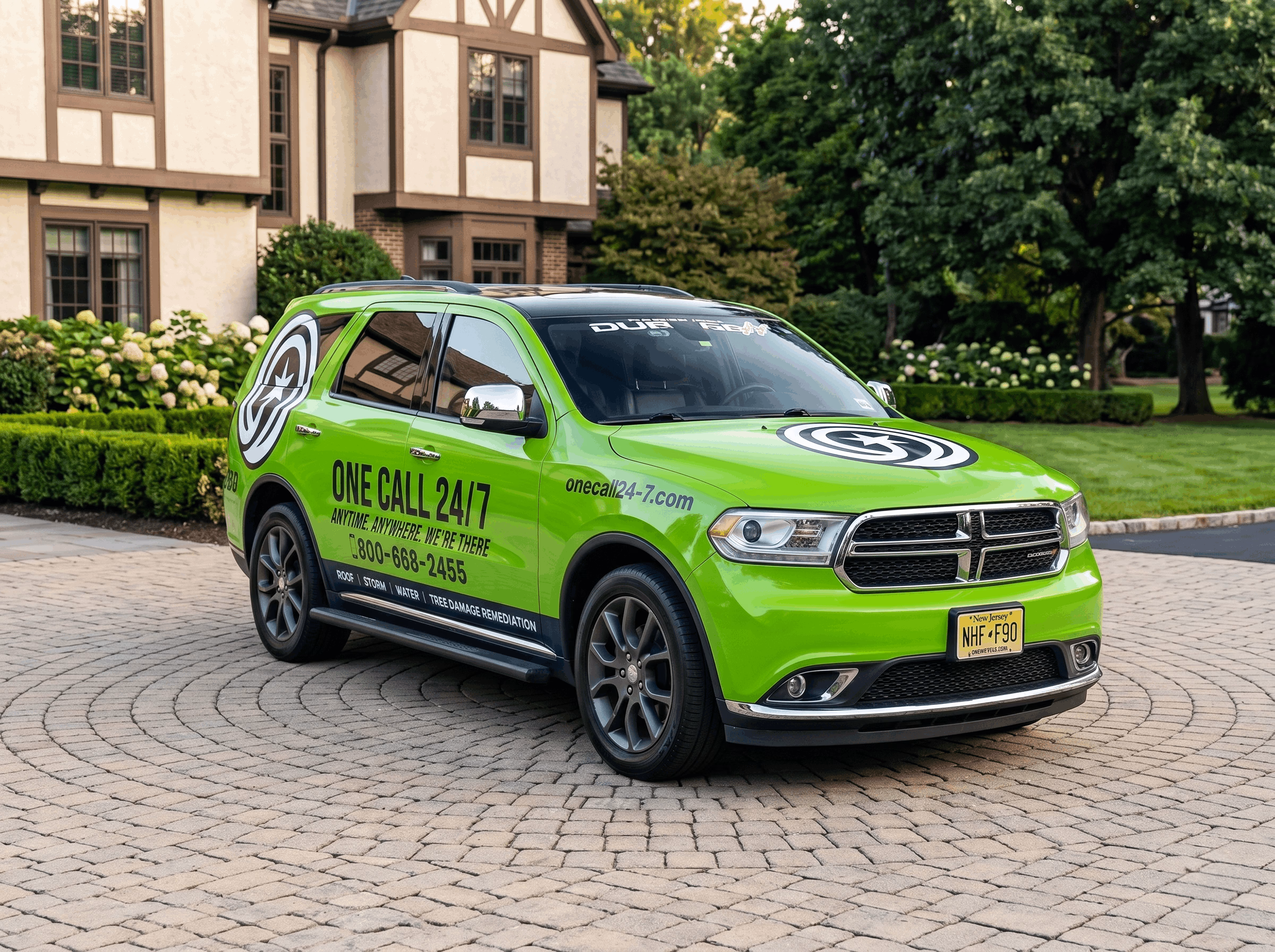 One Call 24/7 vehicle wrap in Irvington, NJ