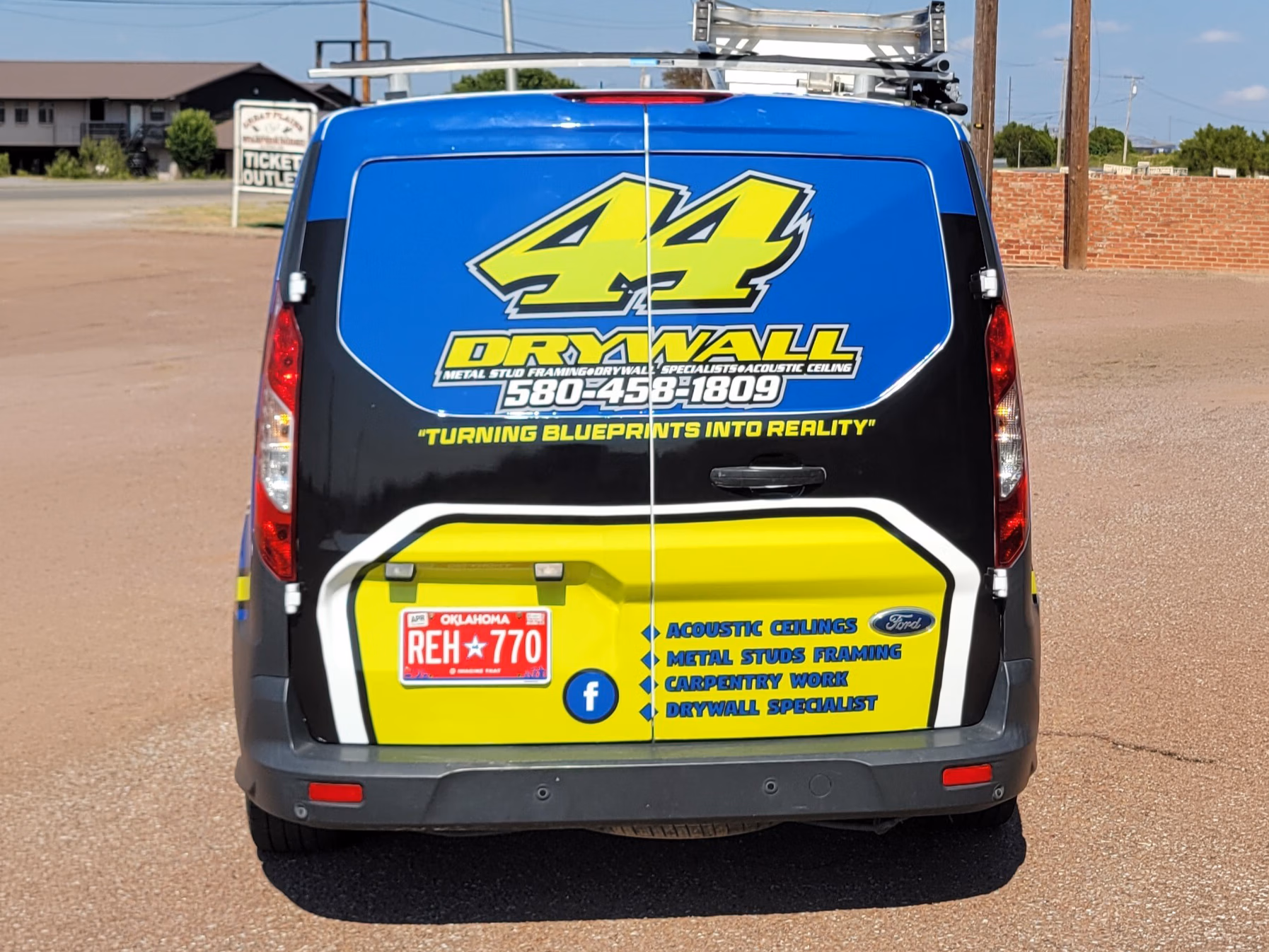 44 Drywall vehicle wrap in Altus, OK