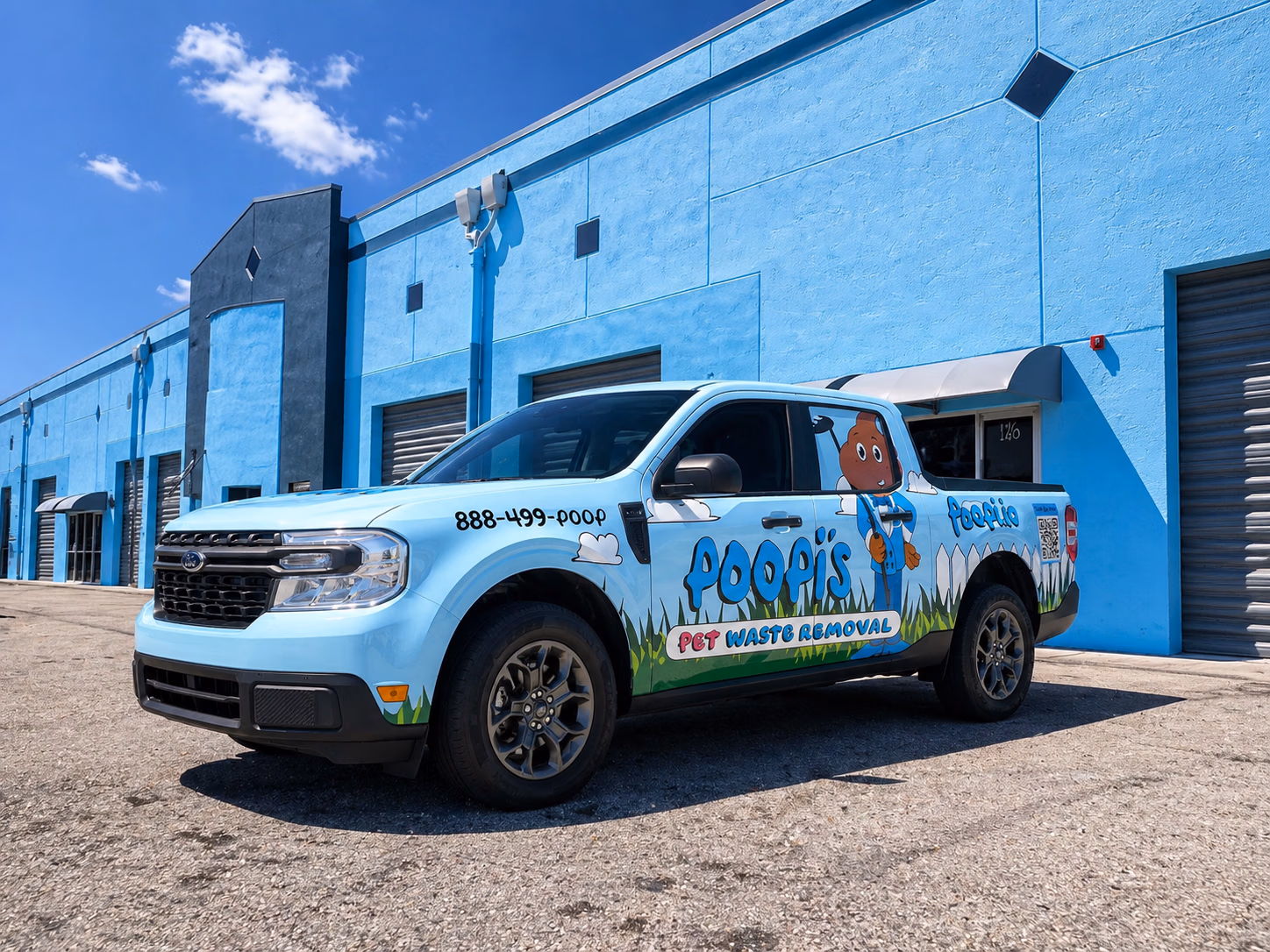 Poopi's Pet Waste Removal vehicle wrap in Miami, FL