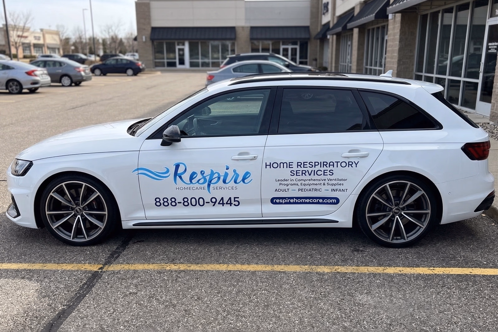 Respire Homecare Services vehicle wrap in Charlotte, NC