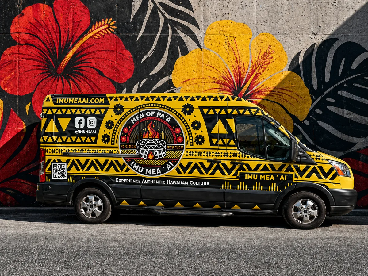Full wrap on a Ford Transit van in Pahoa, HI