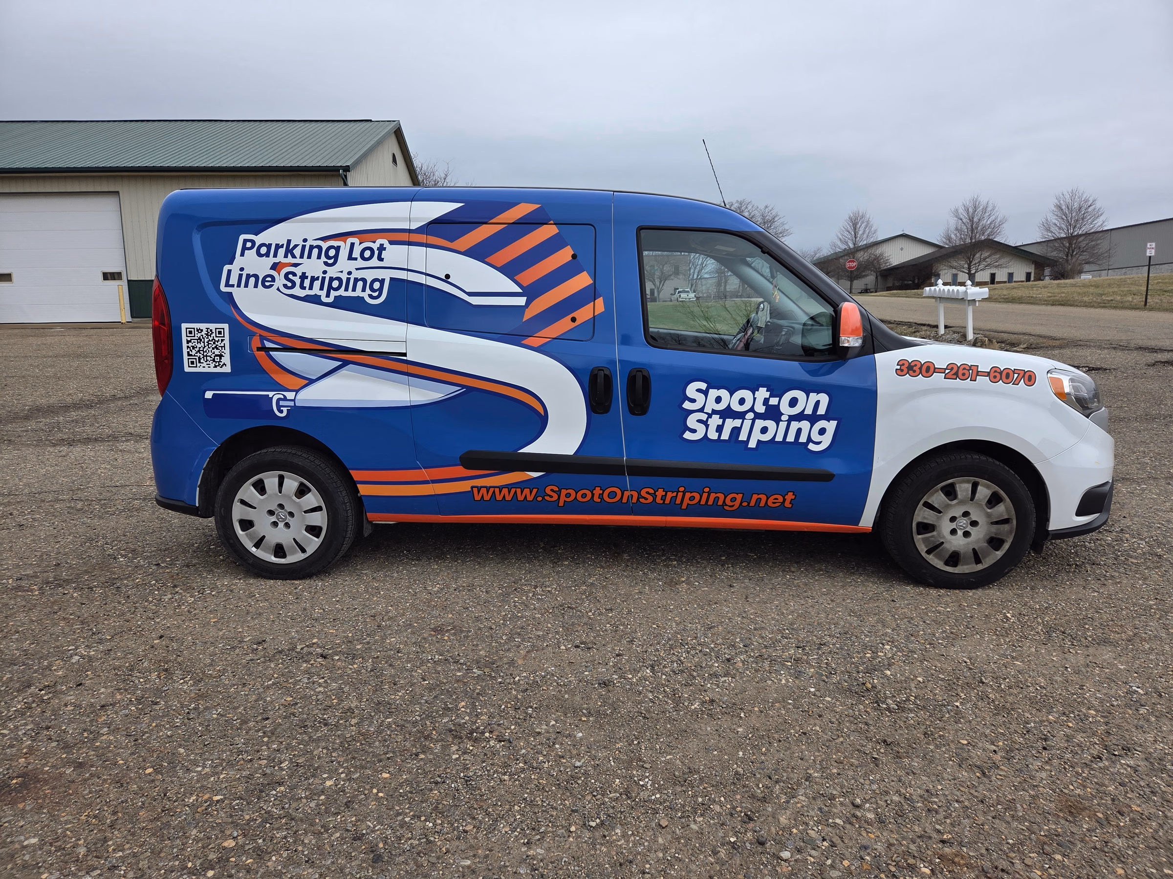 Spot-On Striping vehicle wrap in Youngstown, OH