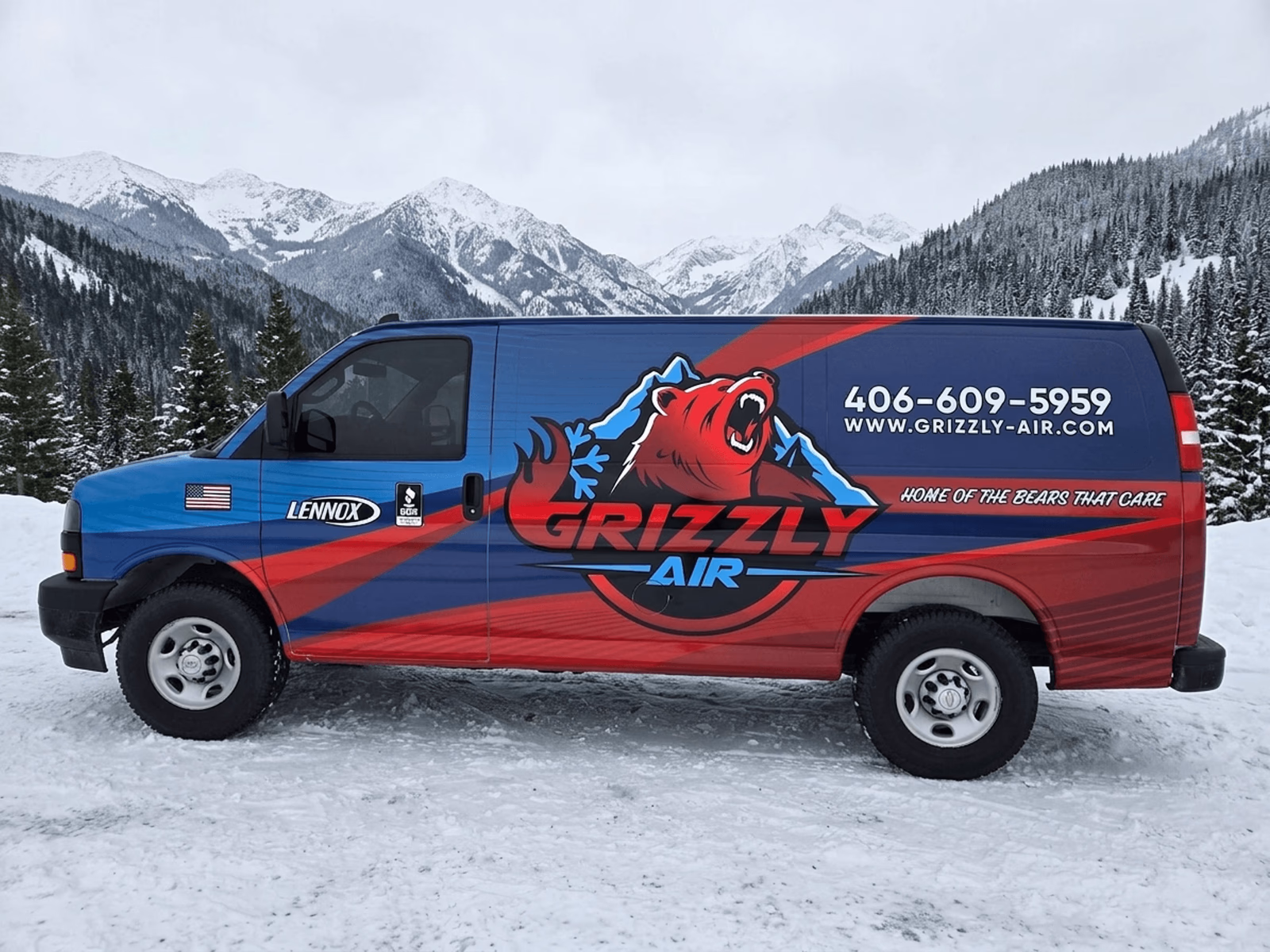 Grizzly Air vehicle wrap in Columbia Falls, MT