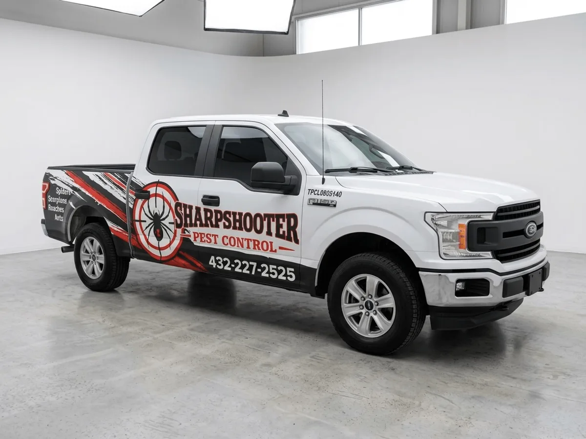 Partial wrap on a Ford F-150 truck in Odessa, TX