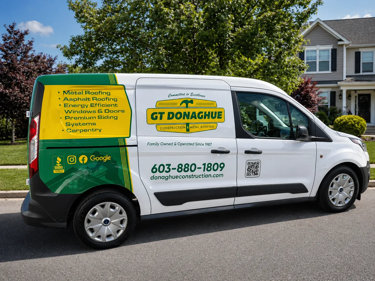 Partial wrap on a Ford Transit Connect van in Dublin, NH