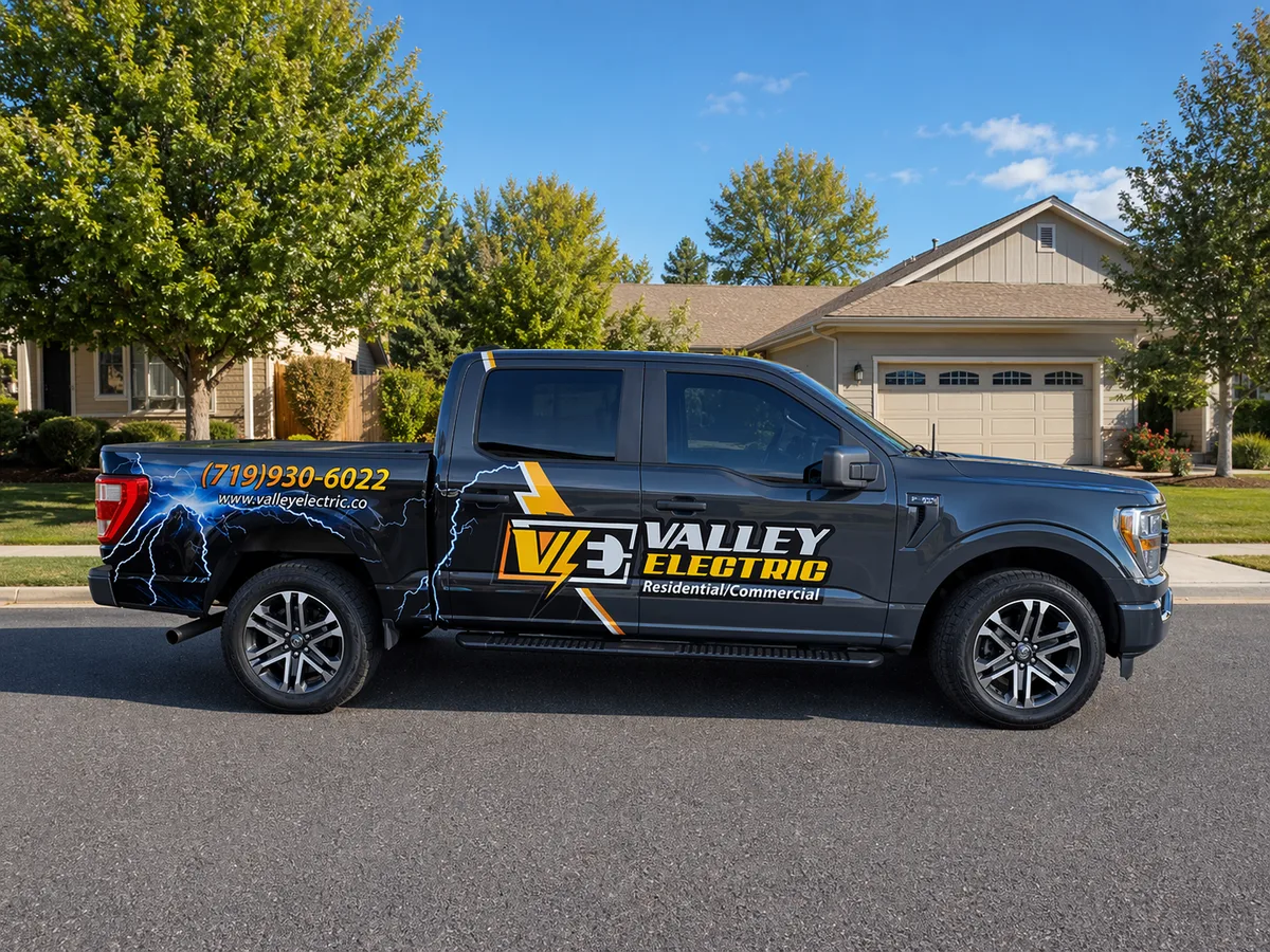 Partial wrap on a Ford F-150 truck in Colorado Springs, CO