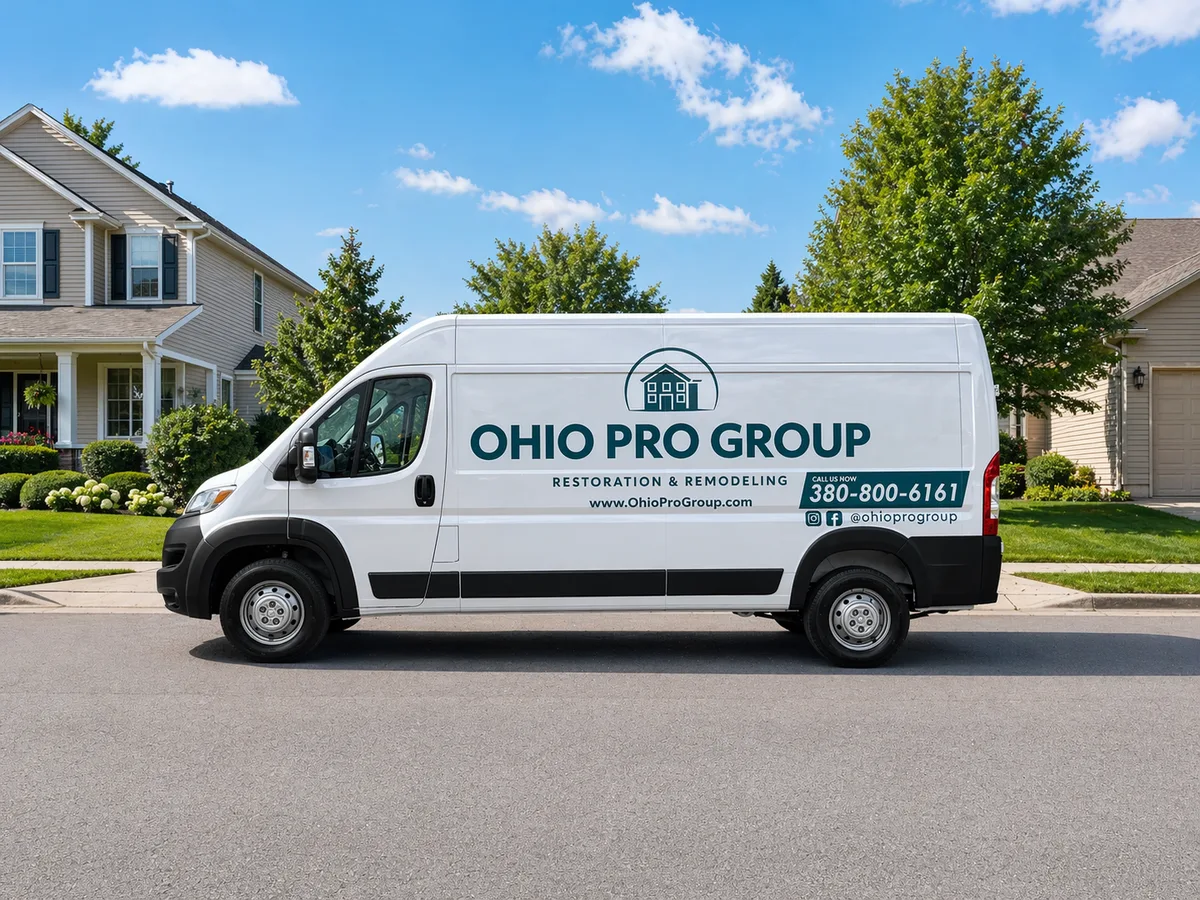 Spot graphics on a RAM ProMaster van in Columbus, OH
