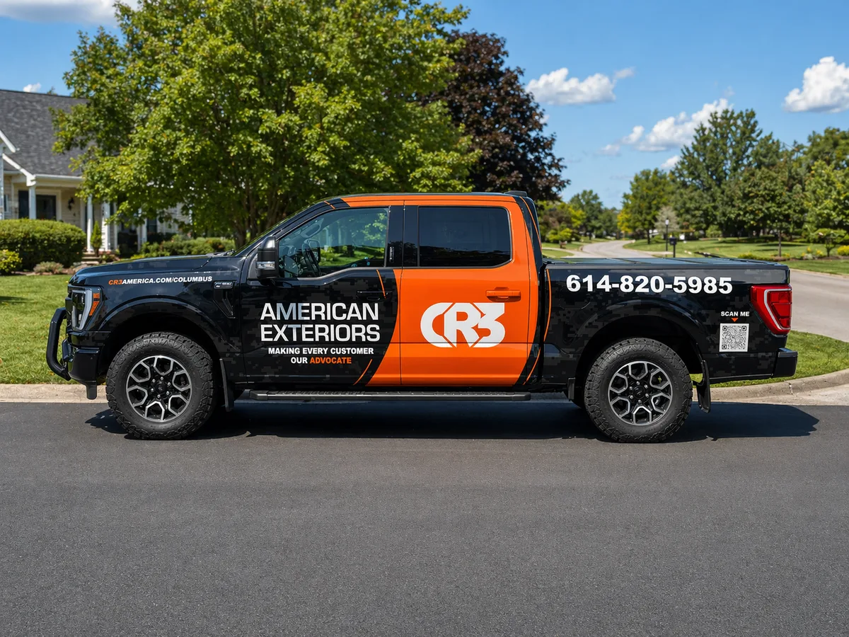 Partial wrap on a Ford F-150 truck in Columbus, OH