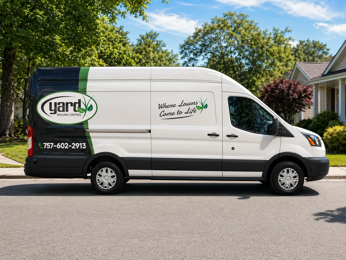 Partial wrap on a Ford Transit van in Hampton, VA