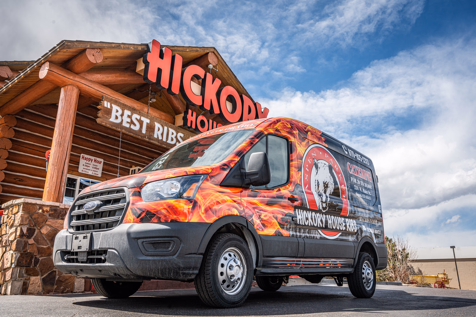 Hickory House Ribs vehicle wrap in Aspen, CO