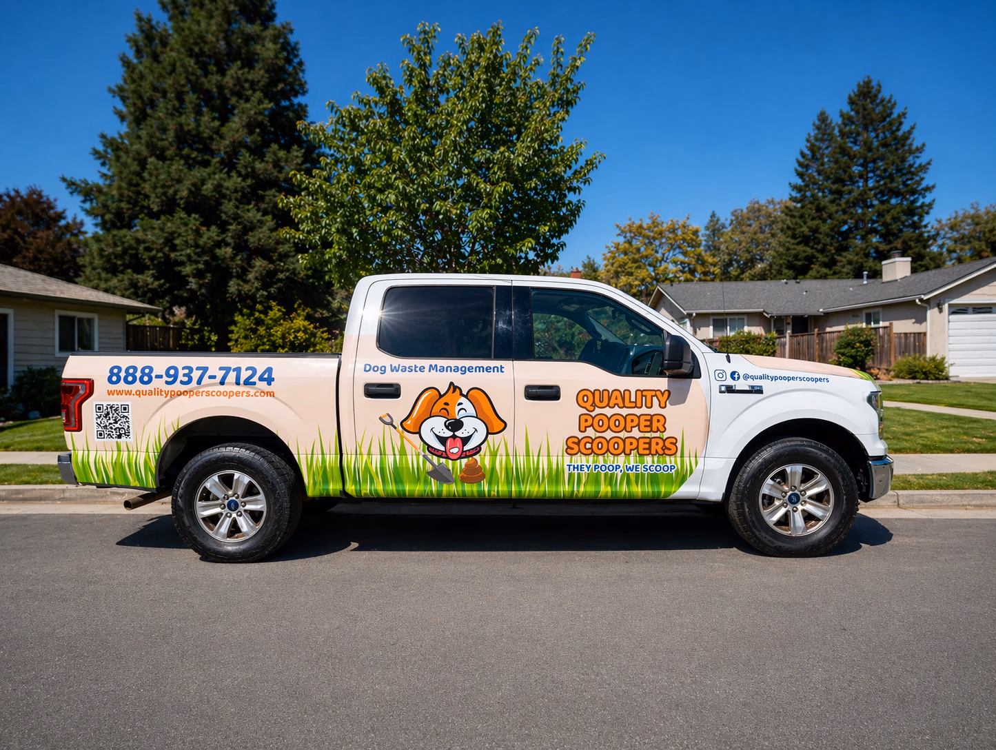 Quality Pooper Scoopers vehicle wrap in Concord, CA