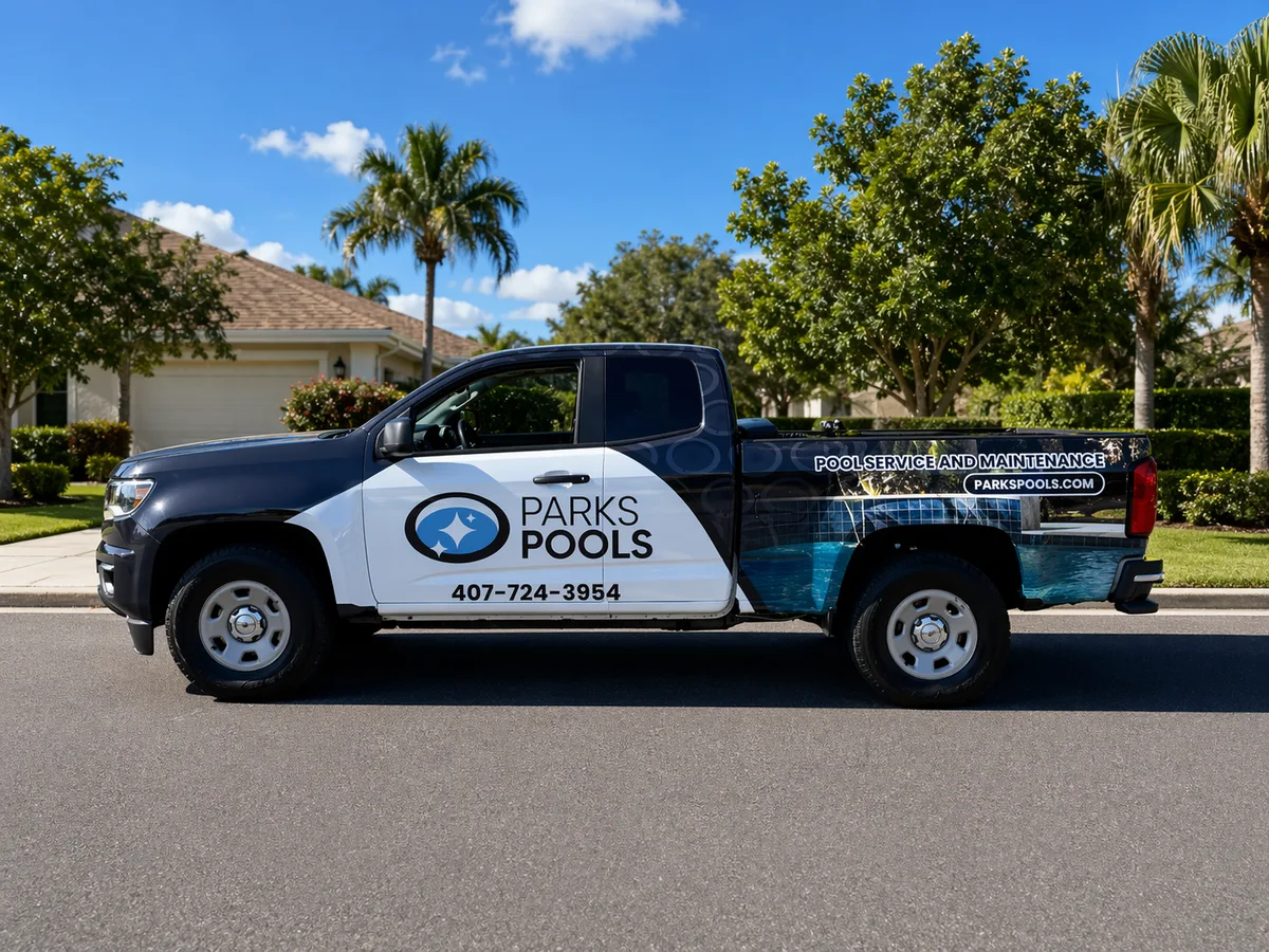 Partial wrap on a Chevrolet Colorado truck in Orlando, FL