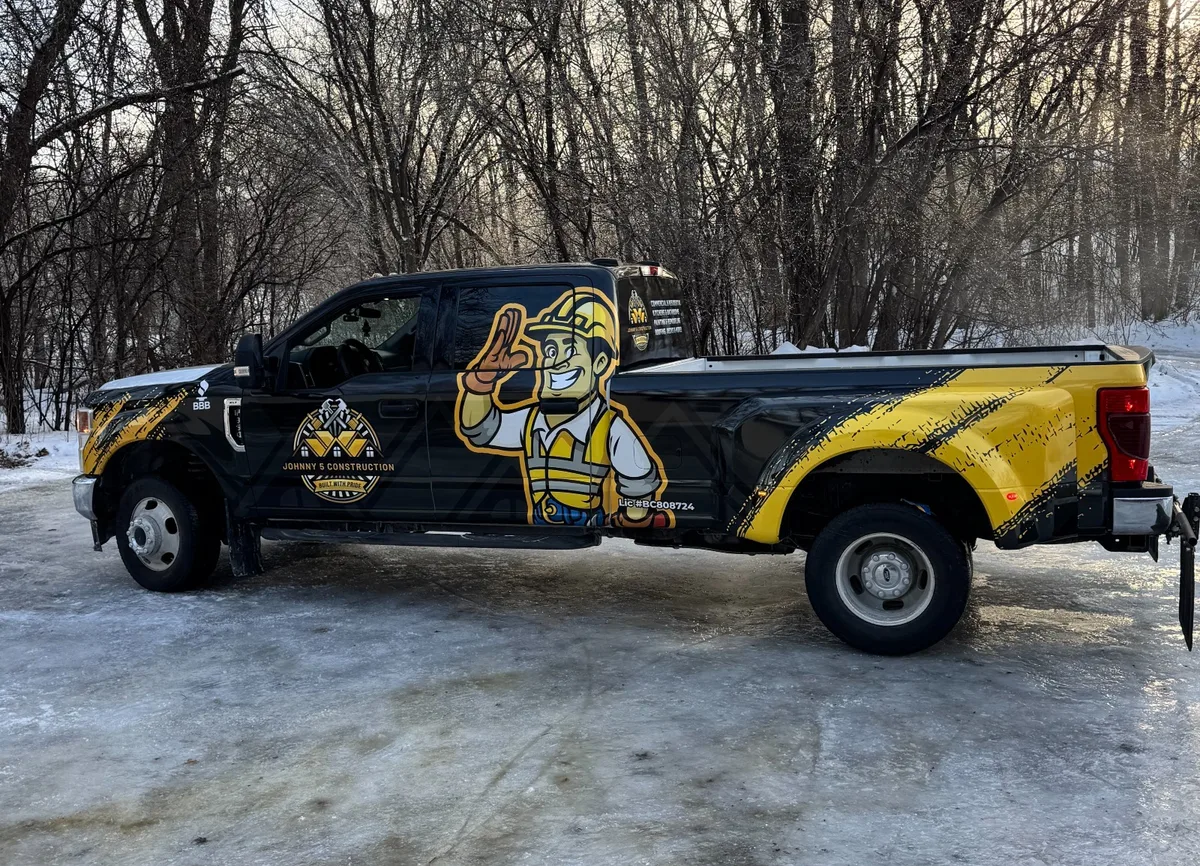 Partial wrap on a Ford F-250 truck in Minneapolis, MN