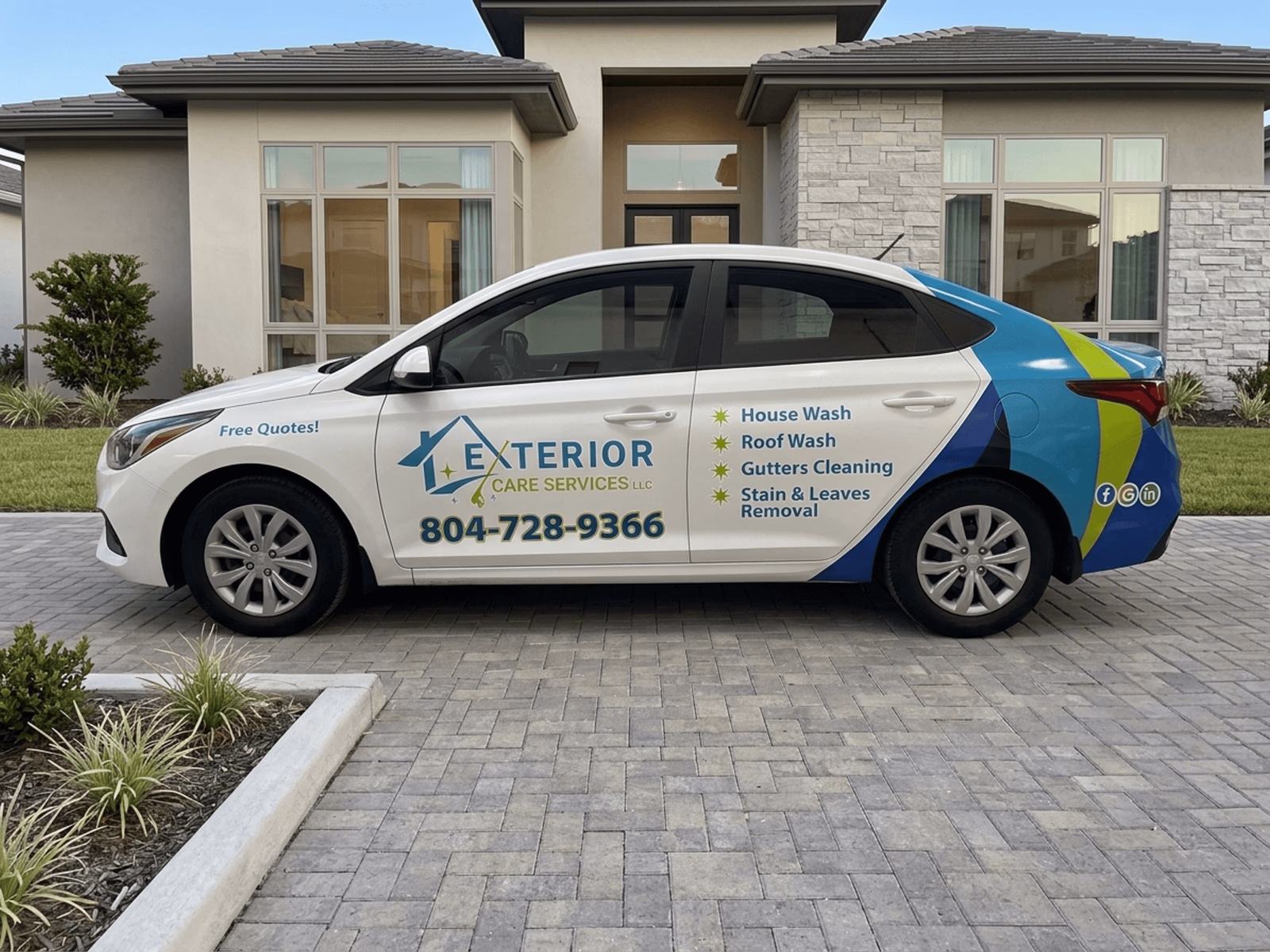 Exterior Care Services LLC vehicle wrap in Richmond, VA