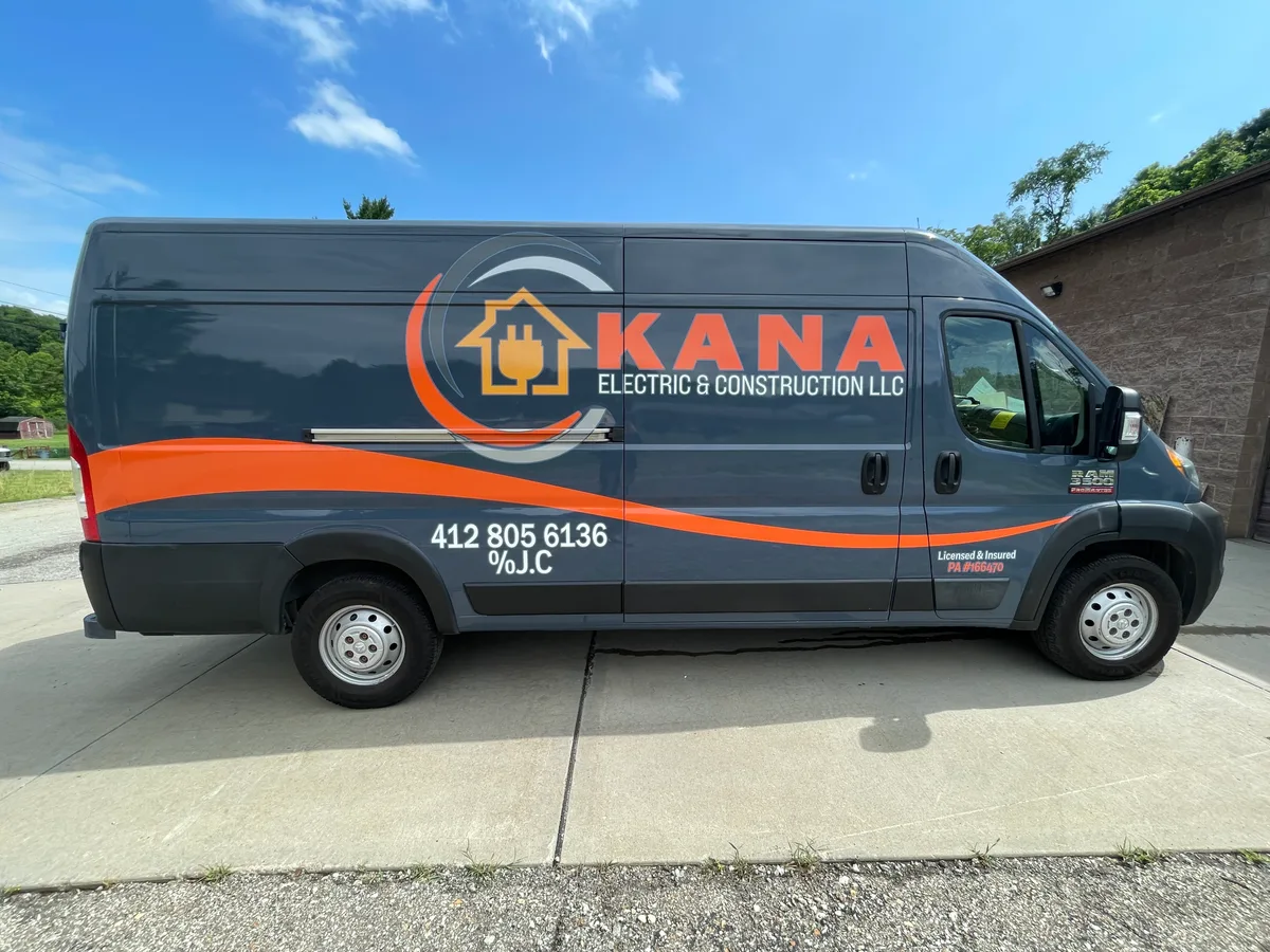 Partial wrap on a RAM ProMaster 2500 van in Pittsburgh, PA