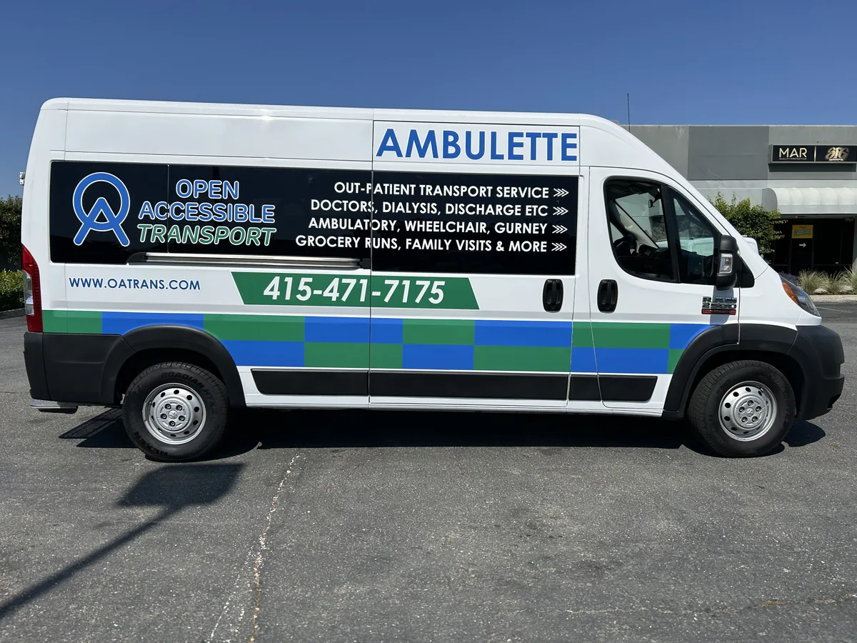Partial wrap on a RAM PROMASTER van in San Francisco, CA