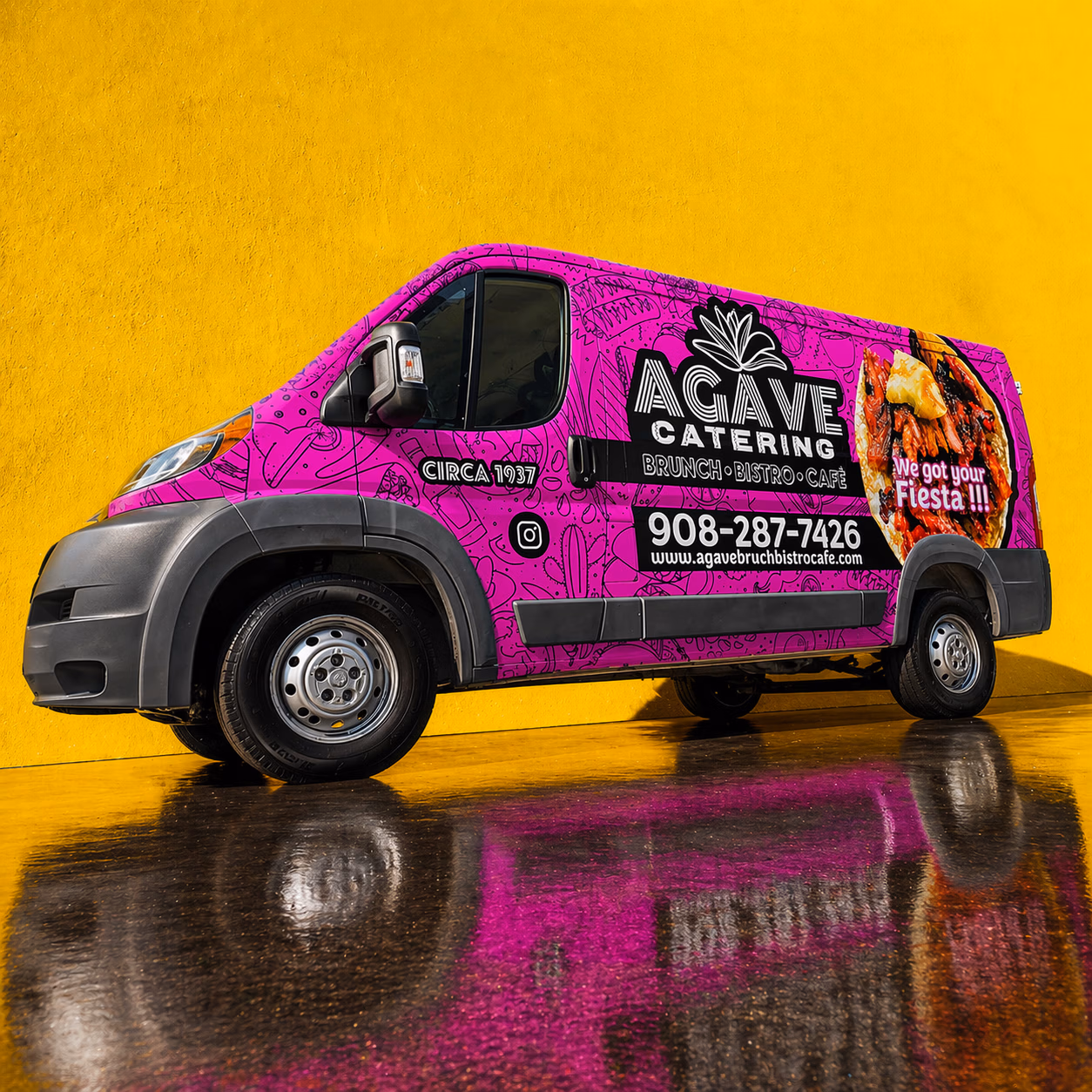 Agave Catering vehicle wrap in Flemington, NJ