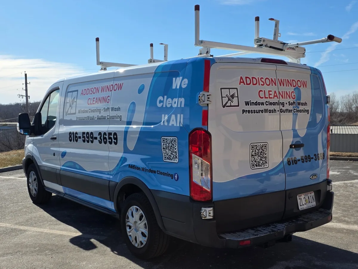 Partial wrap on a Ford Transit van in Kansas City, MO