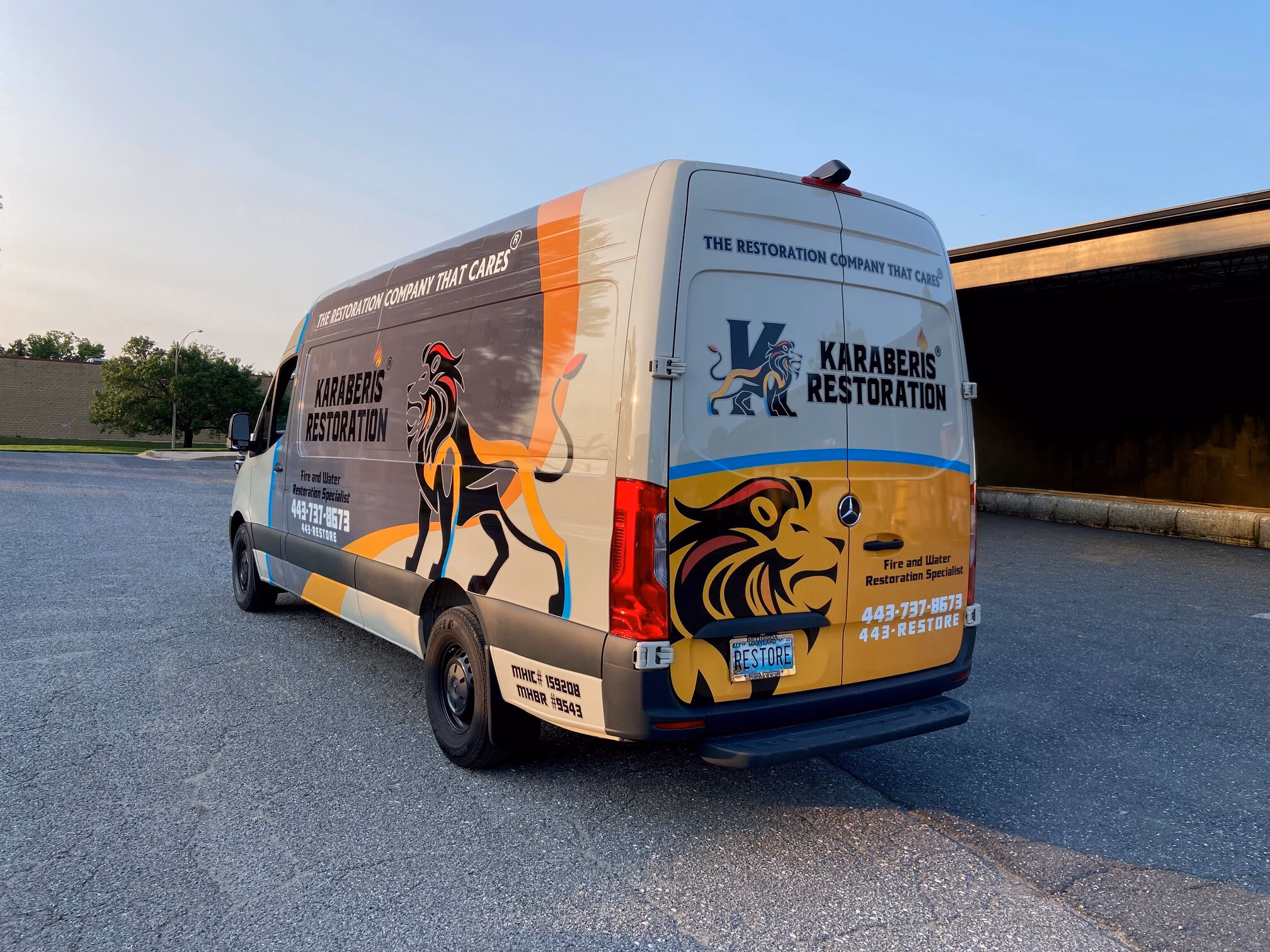 Karaberis Restoration vehicle wrap in Middle River, MD