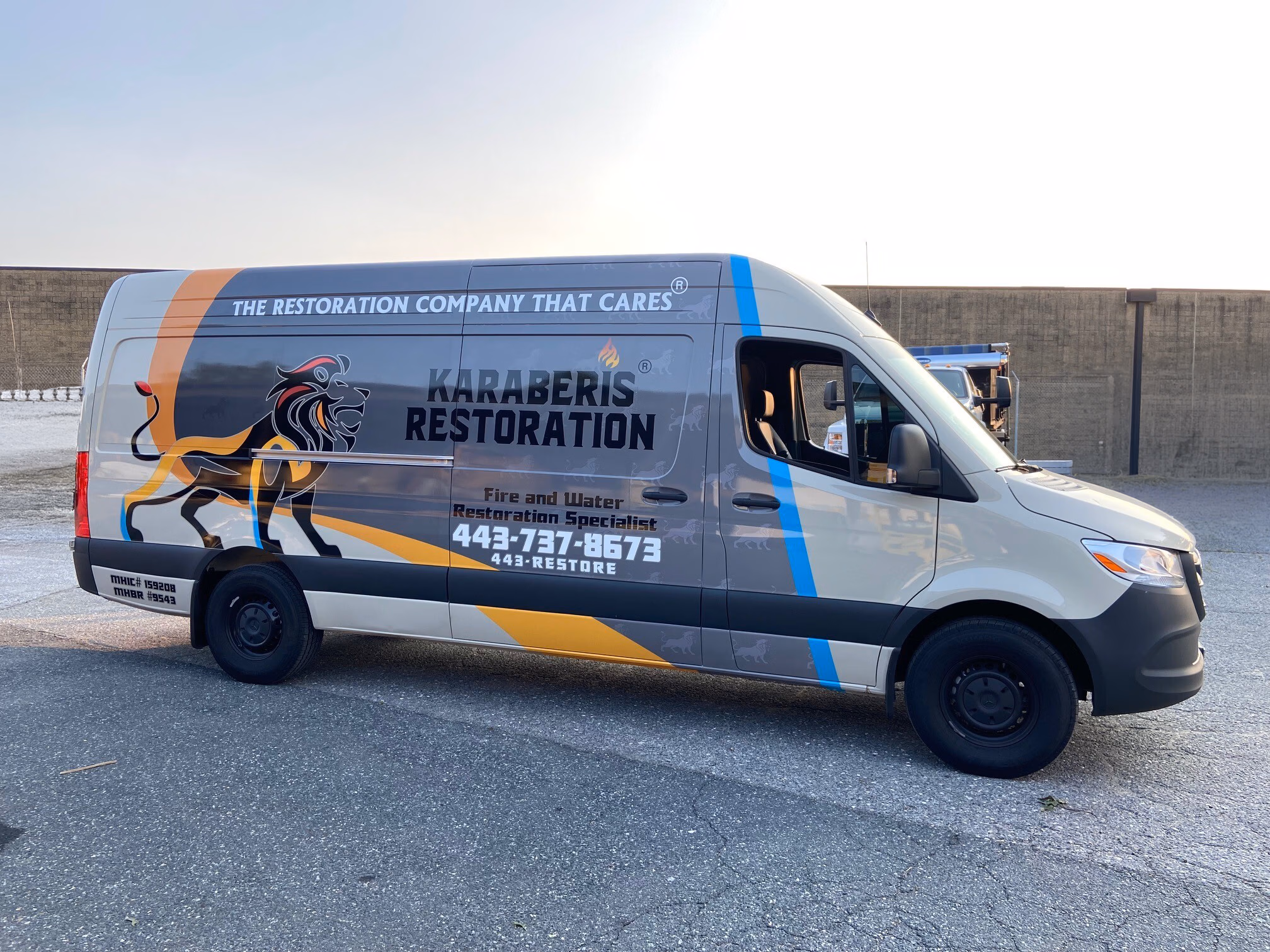 Karaberis Restoration vehicle wrap in Middle River, MD