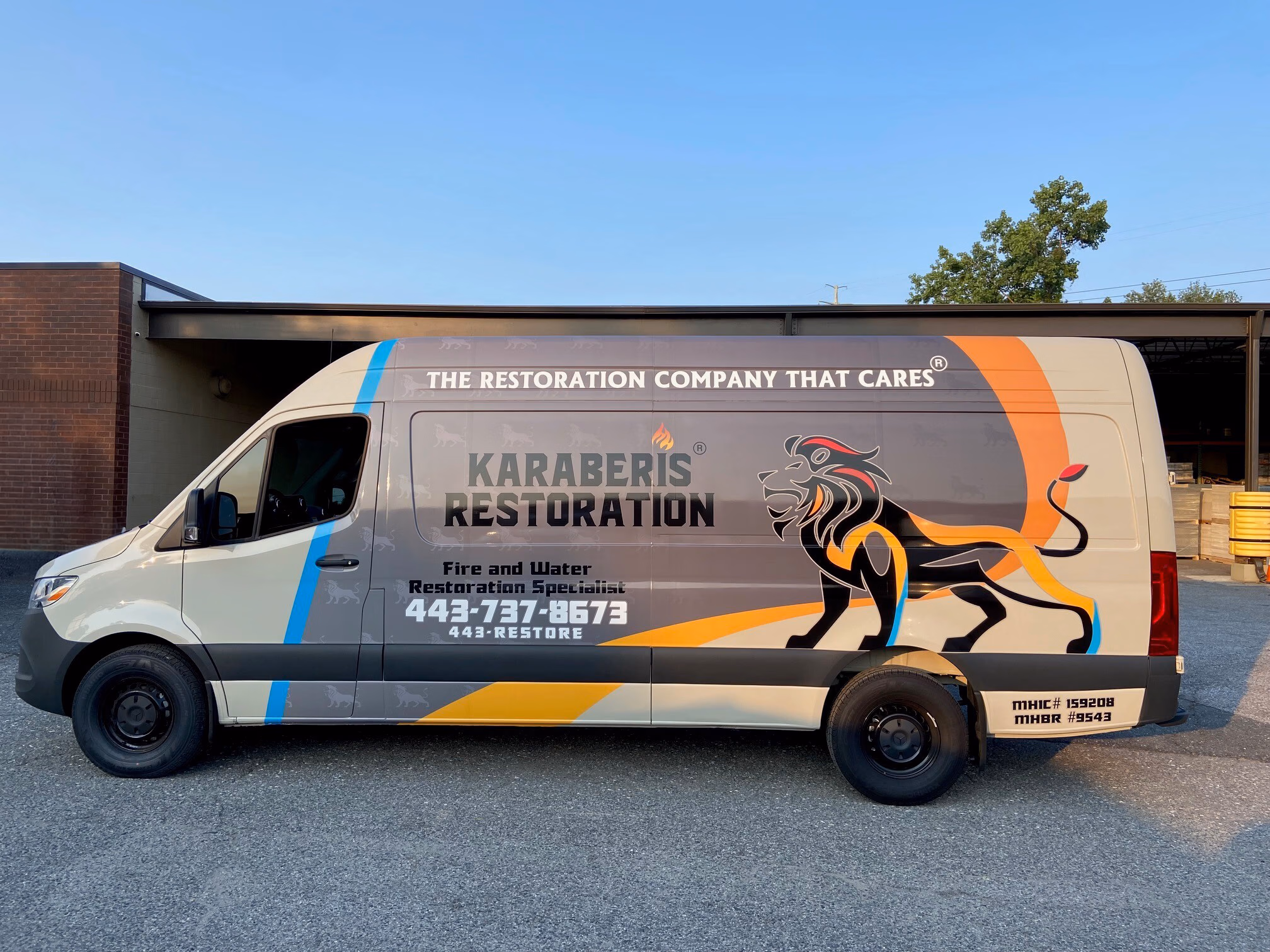 Karaberis Restoration vehicle wrap in Middle River, MD