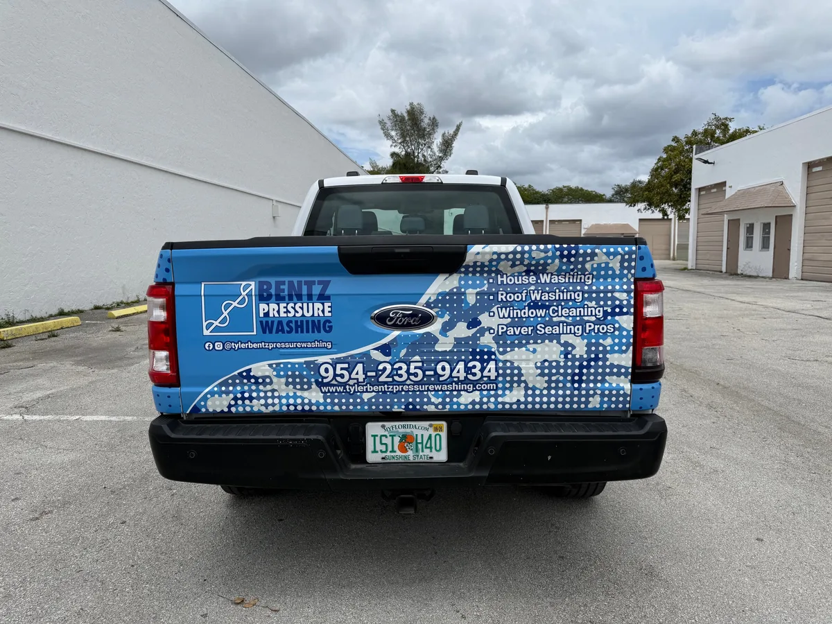 Partial wrap on a Ford F-150 truck in Fort Lauderdale, FL