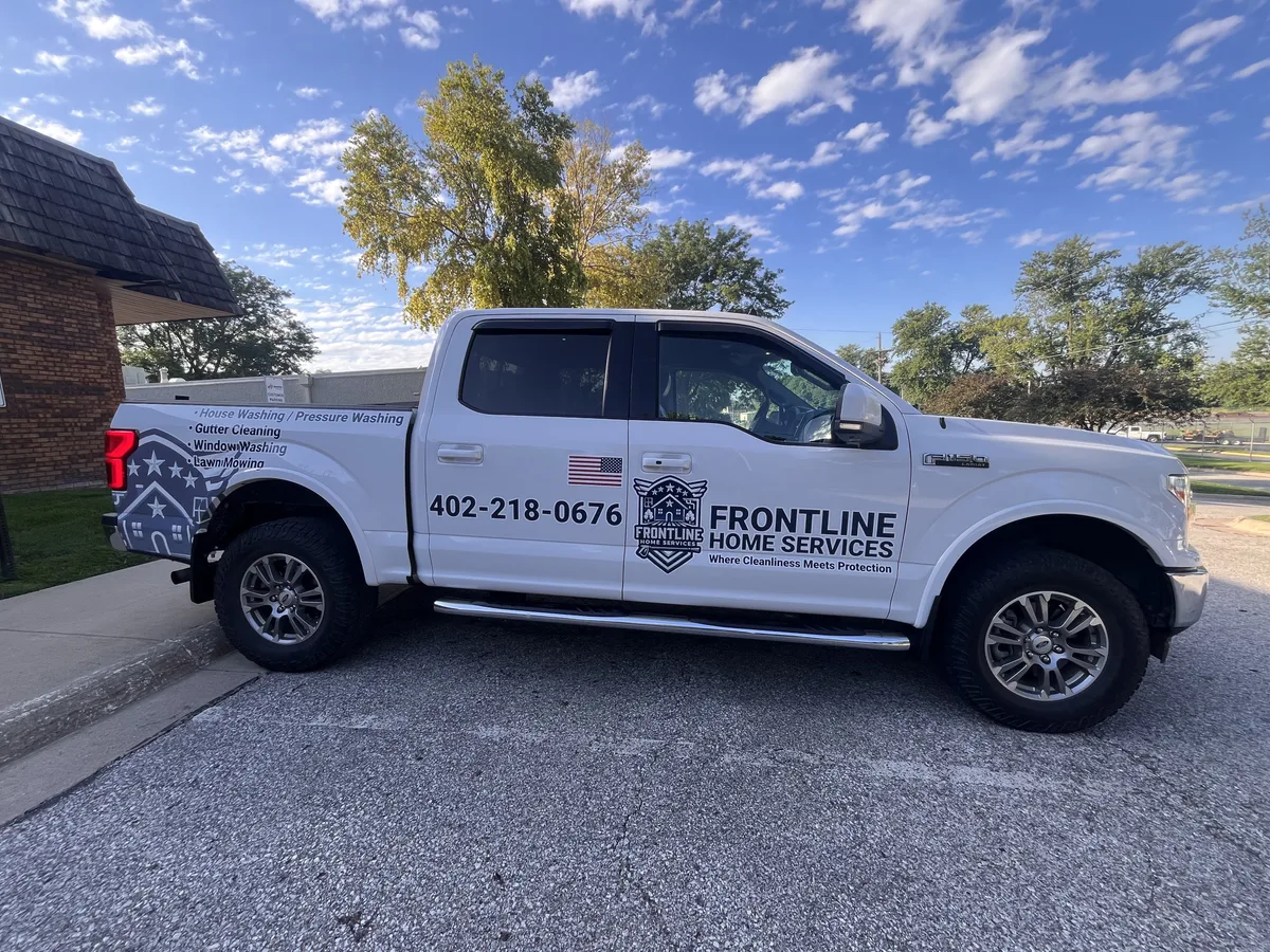 Spot graphics on a Ford F-150 truck in Bellevue, NE