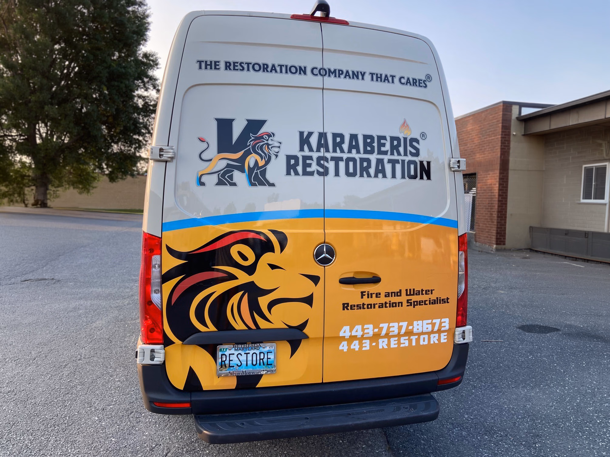 Karaberis Restoration vehicle wrap in Middle River, MD