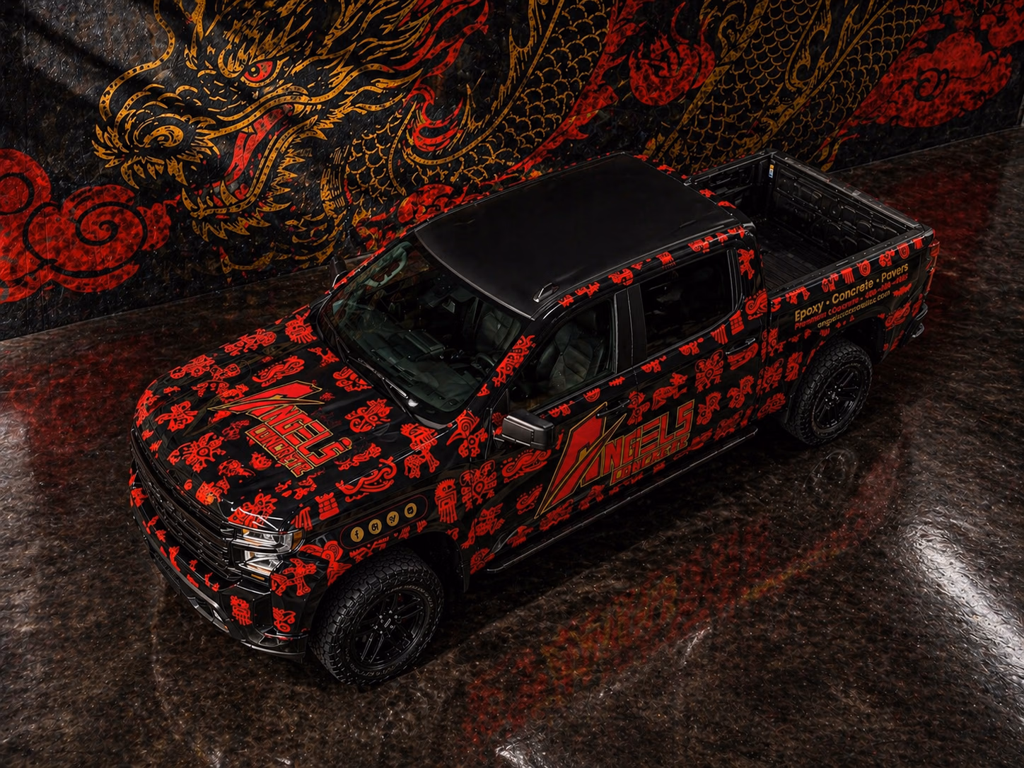Angels Concrete vehicle wrap in Madison, WI
