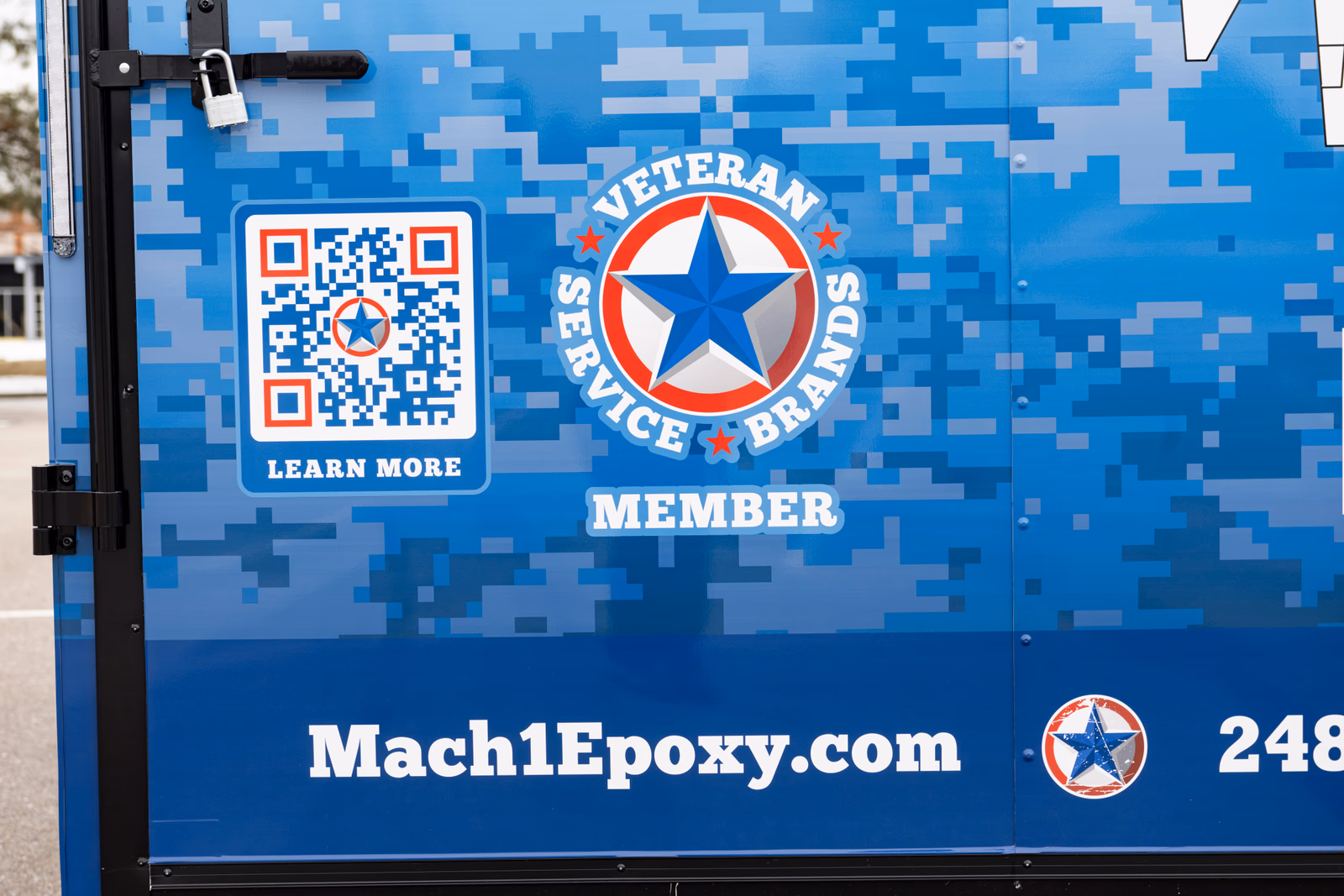 Mach One Epoxy Floors vehicle wrap in Oakland County, MI