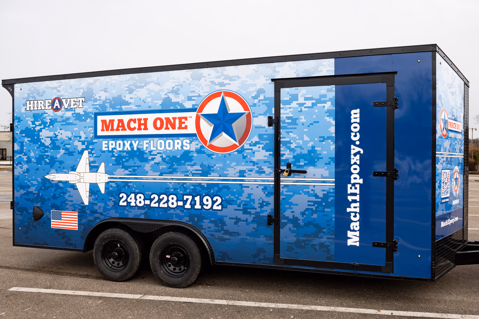 Mach One Epoxy Floors vehicle wrap in Oakland County, MI