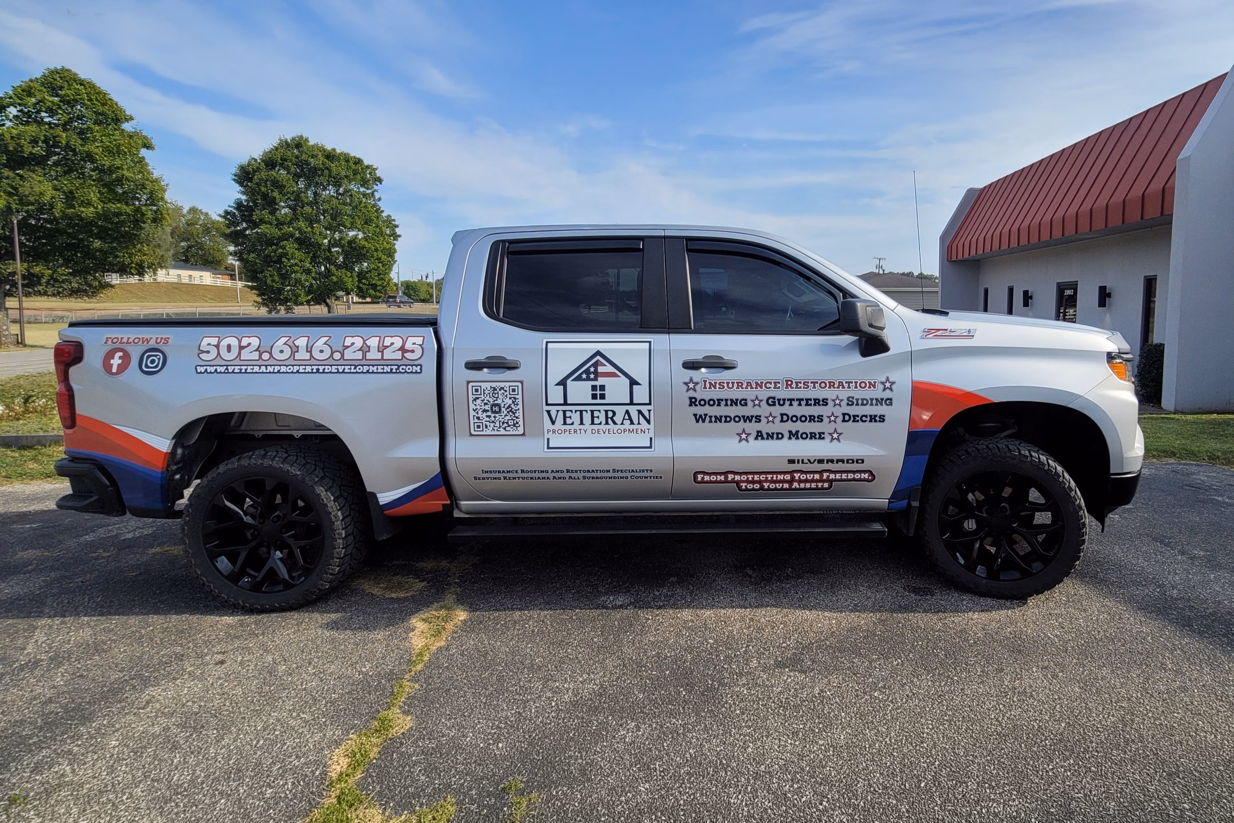 Veteran Property Development vehicle wrap in Hardinsburg, KY