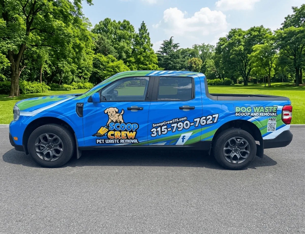 Full wrap on a Ford Maverick truck in Utica, NY