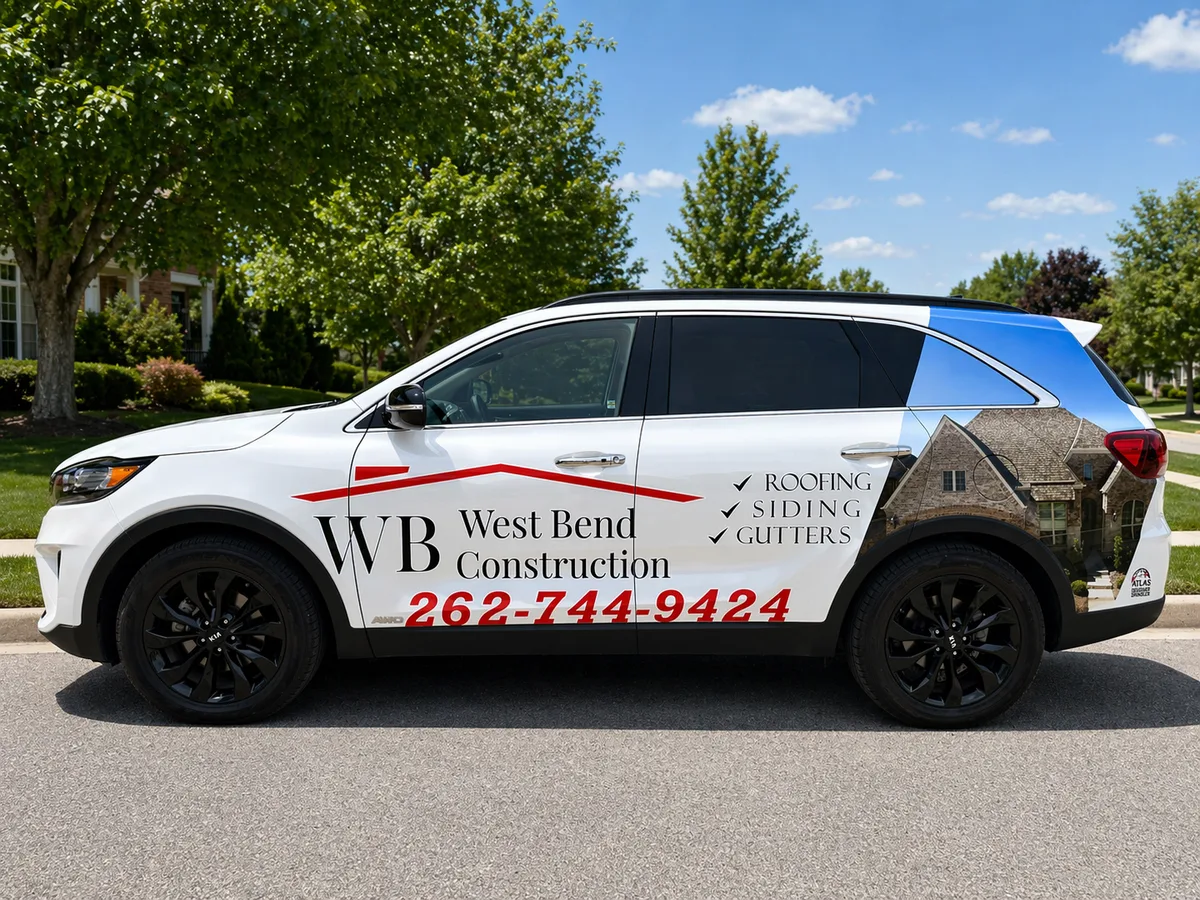 Partial wrap on a Kia Sorento SUV in West Bend, WI