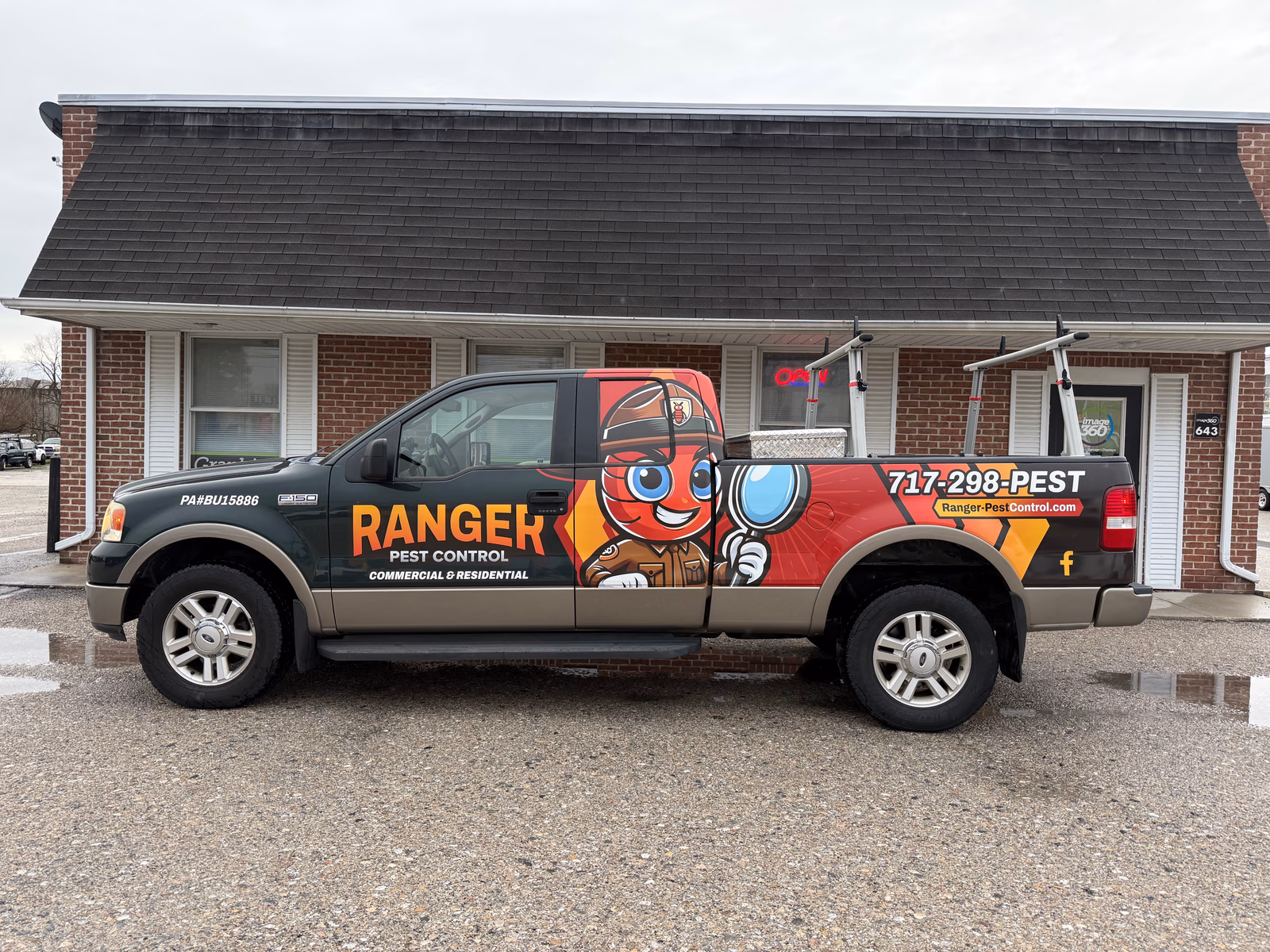 Ranger Pest Control vehicle wrap in Dallastown, PA