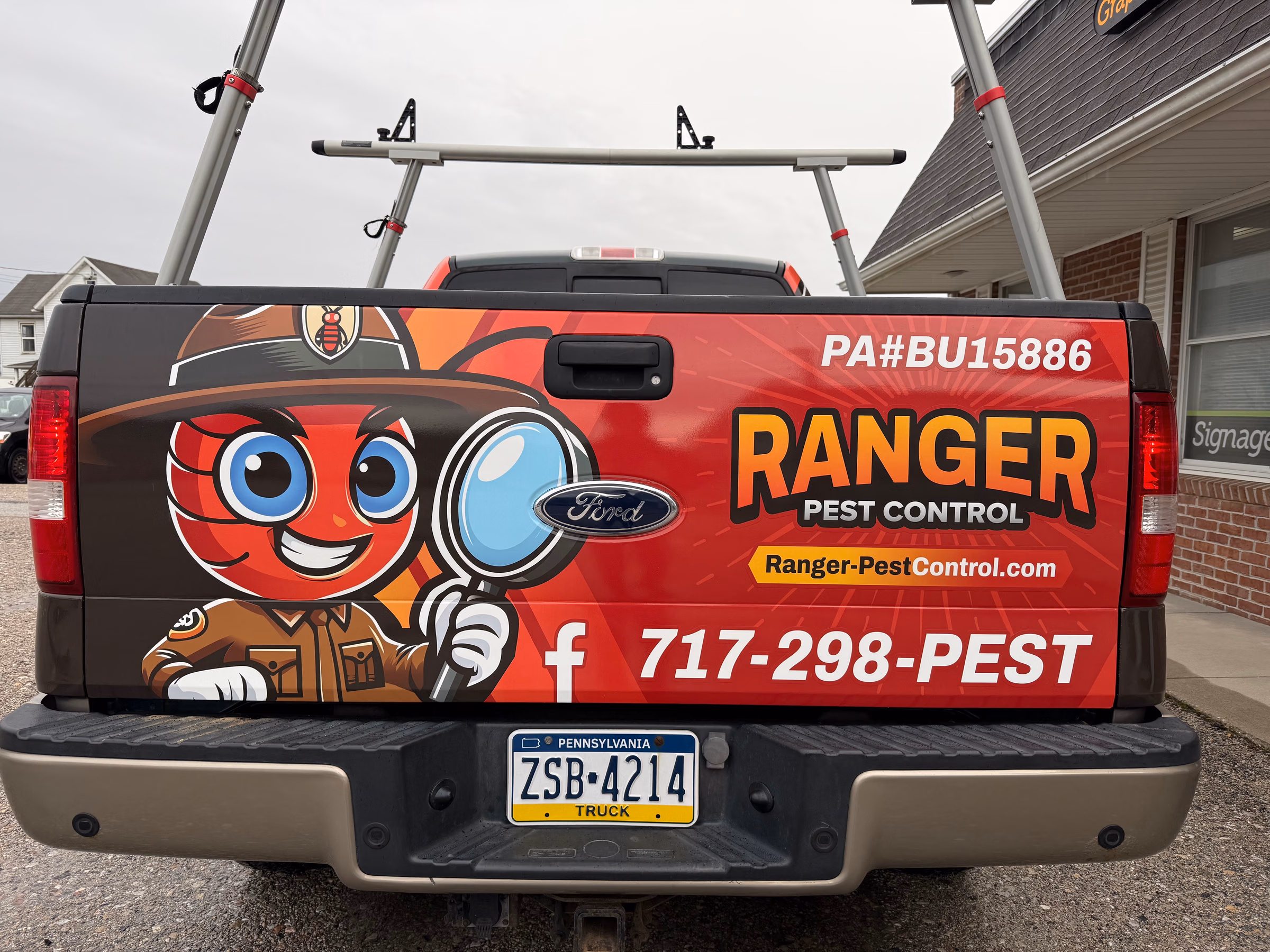 Ranger Pest Control vehicle wrap in Dallastown, PA