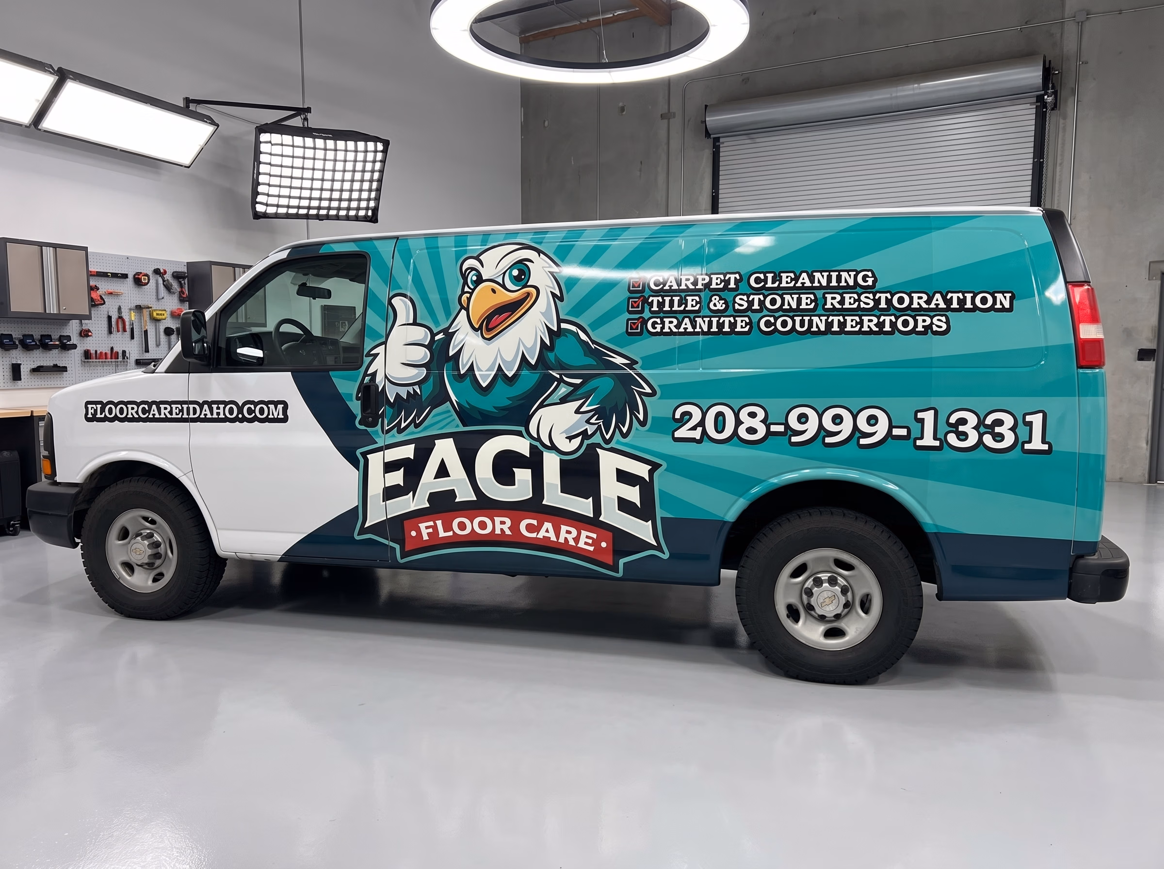 Eagle Floor Care vehicle wrap in Eagle, ID