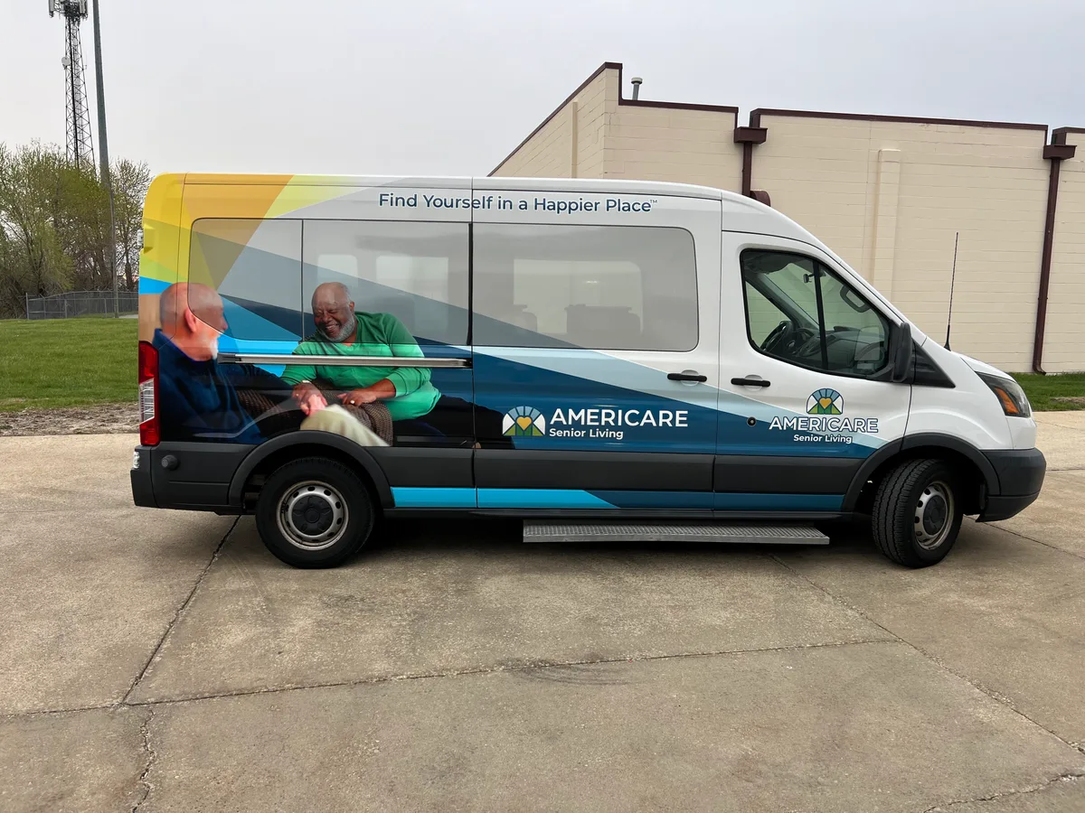 Full wrap on a Ford Transit van in Springfield, IL