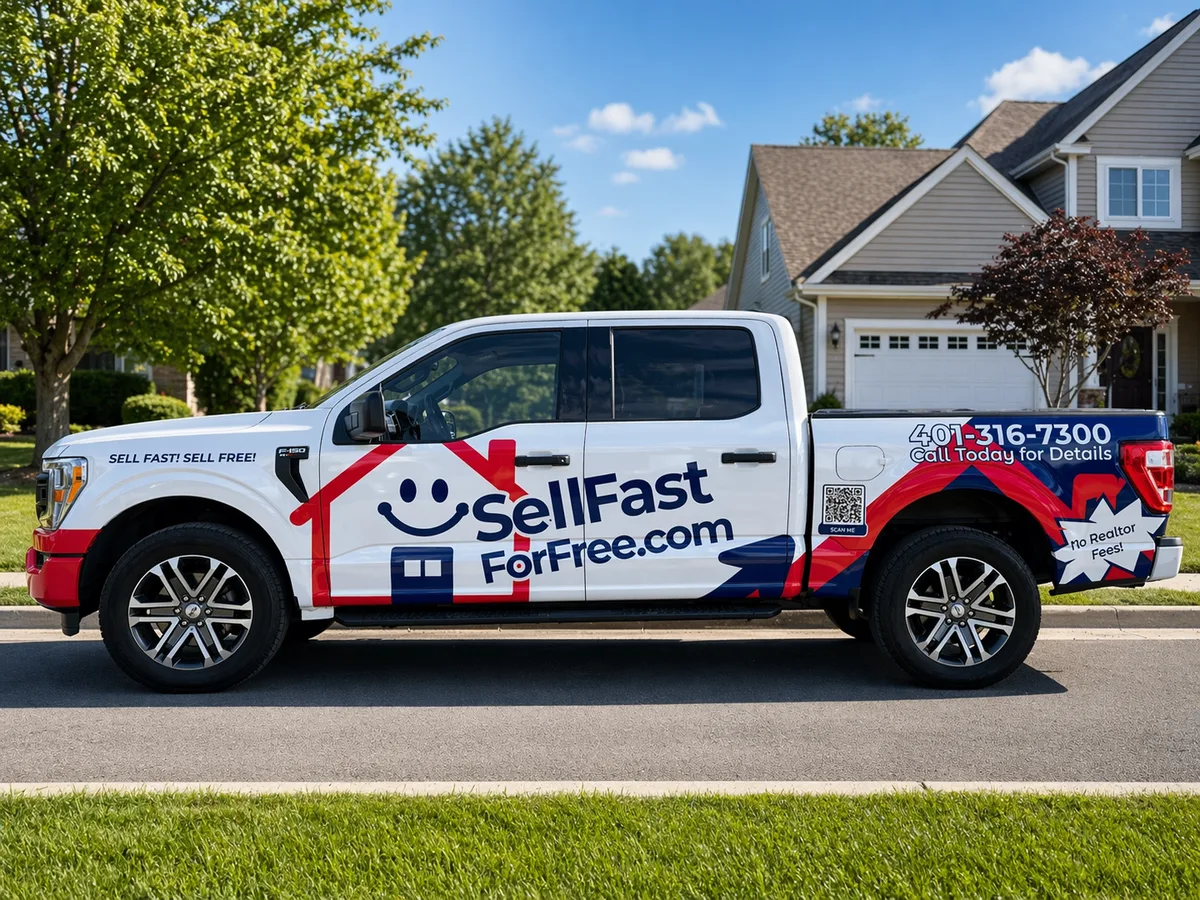 Partial wrap on a Ford F-150 truck in Exeter, RI